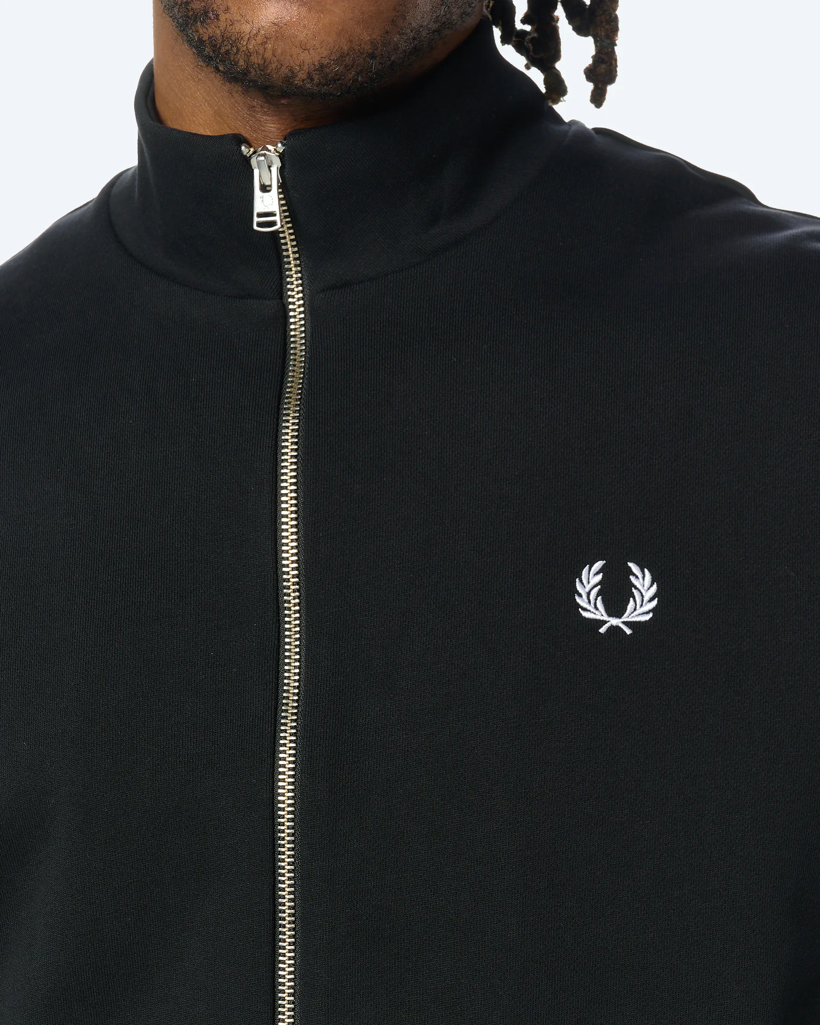 Fred Perry Zip Through Sweatshirt Black