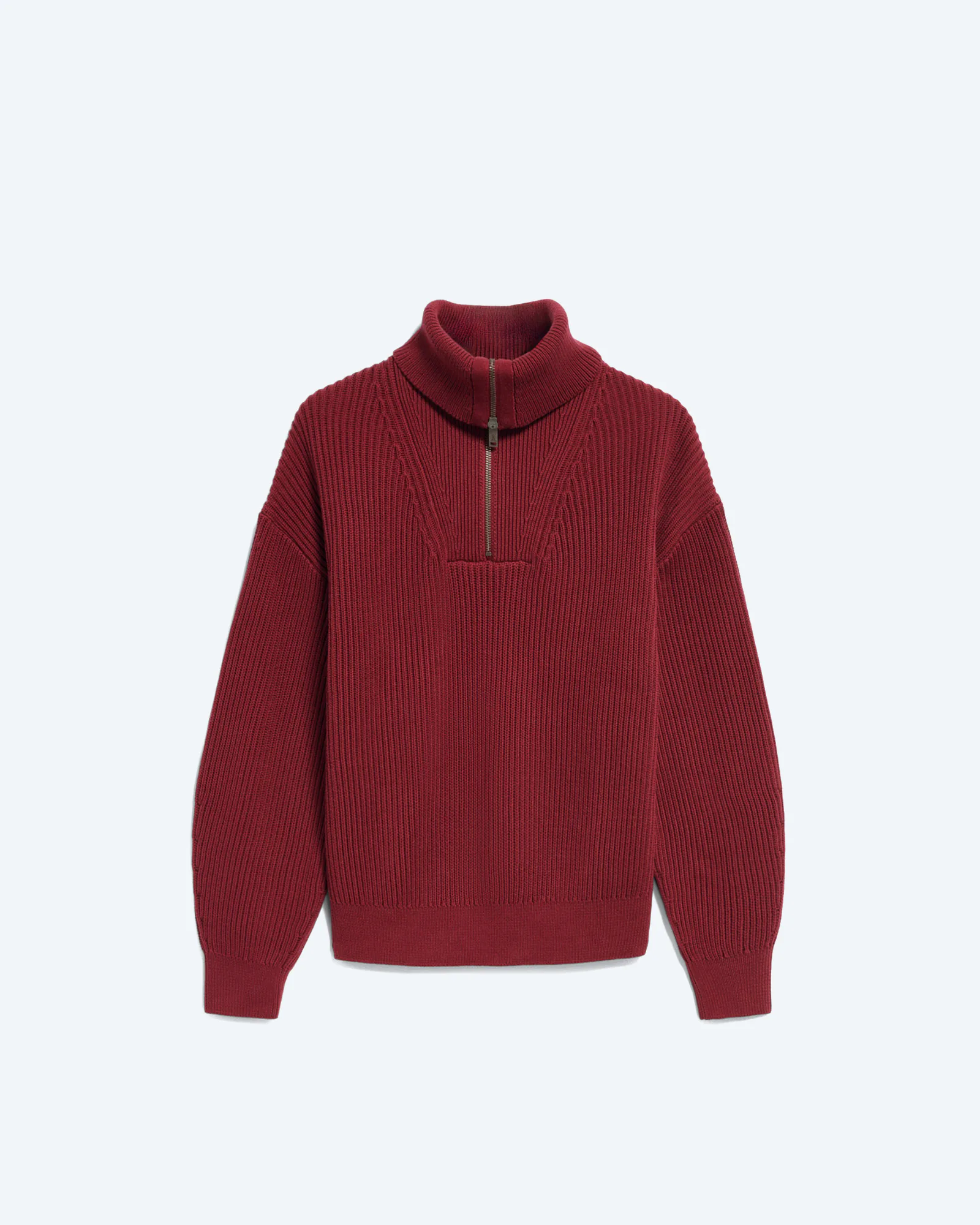 VANISÉ RIB KNIT TROYER velvet red-light velvet red