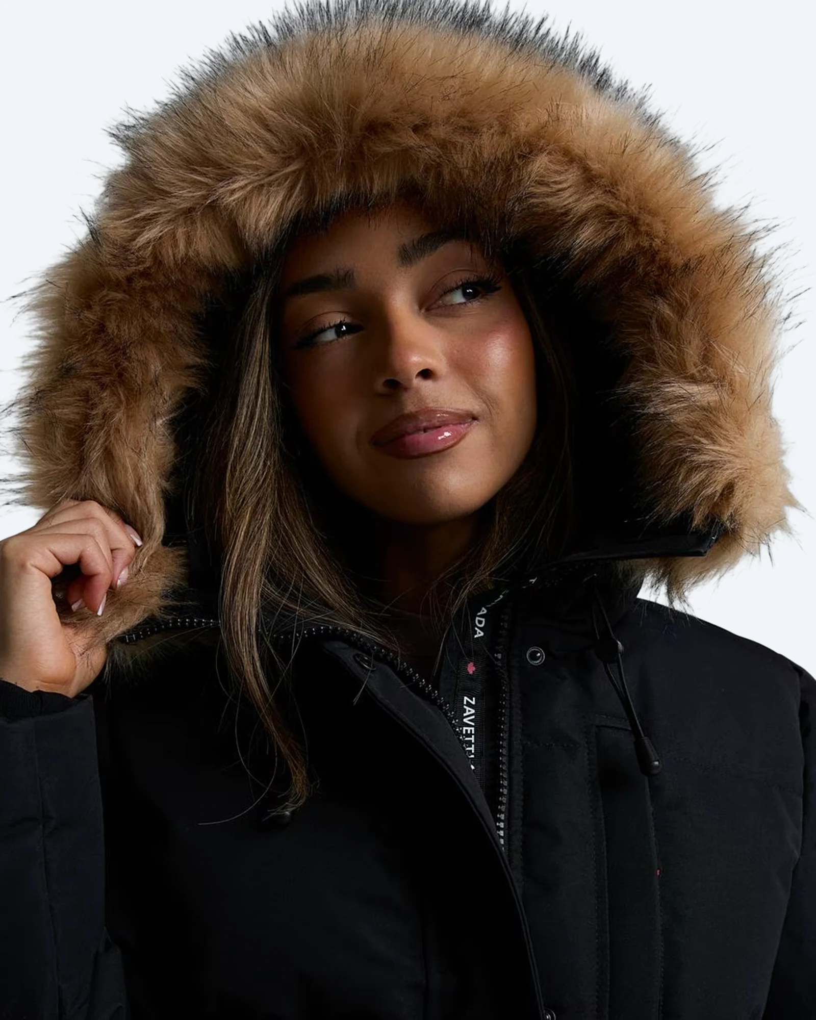 Zavetti Canada Goshawa Puffer Parka Jacket Black