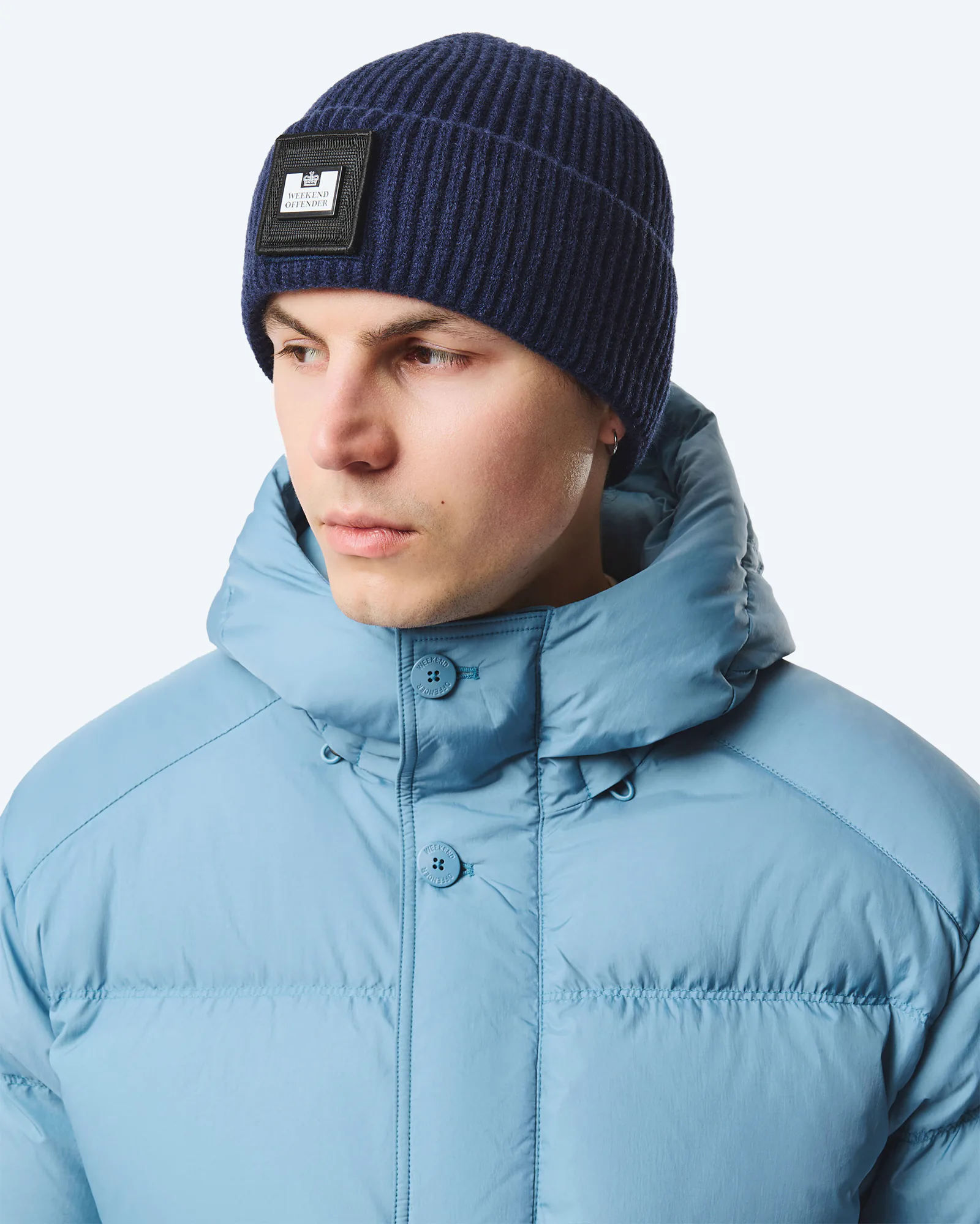 Palmyra Rib Knit Beanie Black