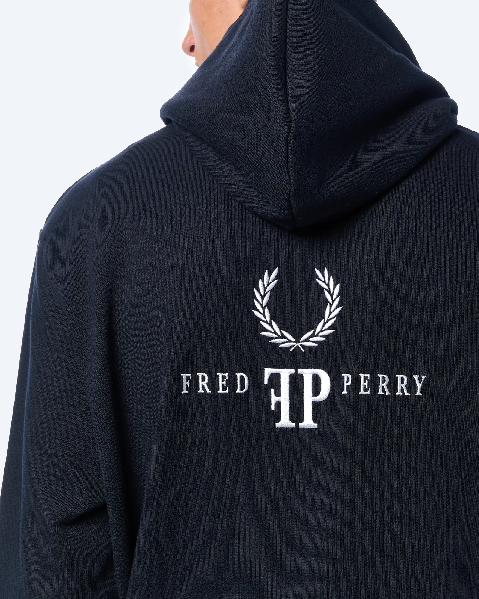 Fred Perry Monogram Hooded Sweatshirt Navy