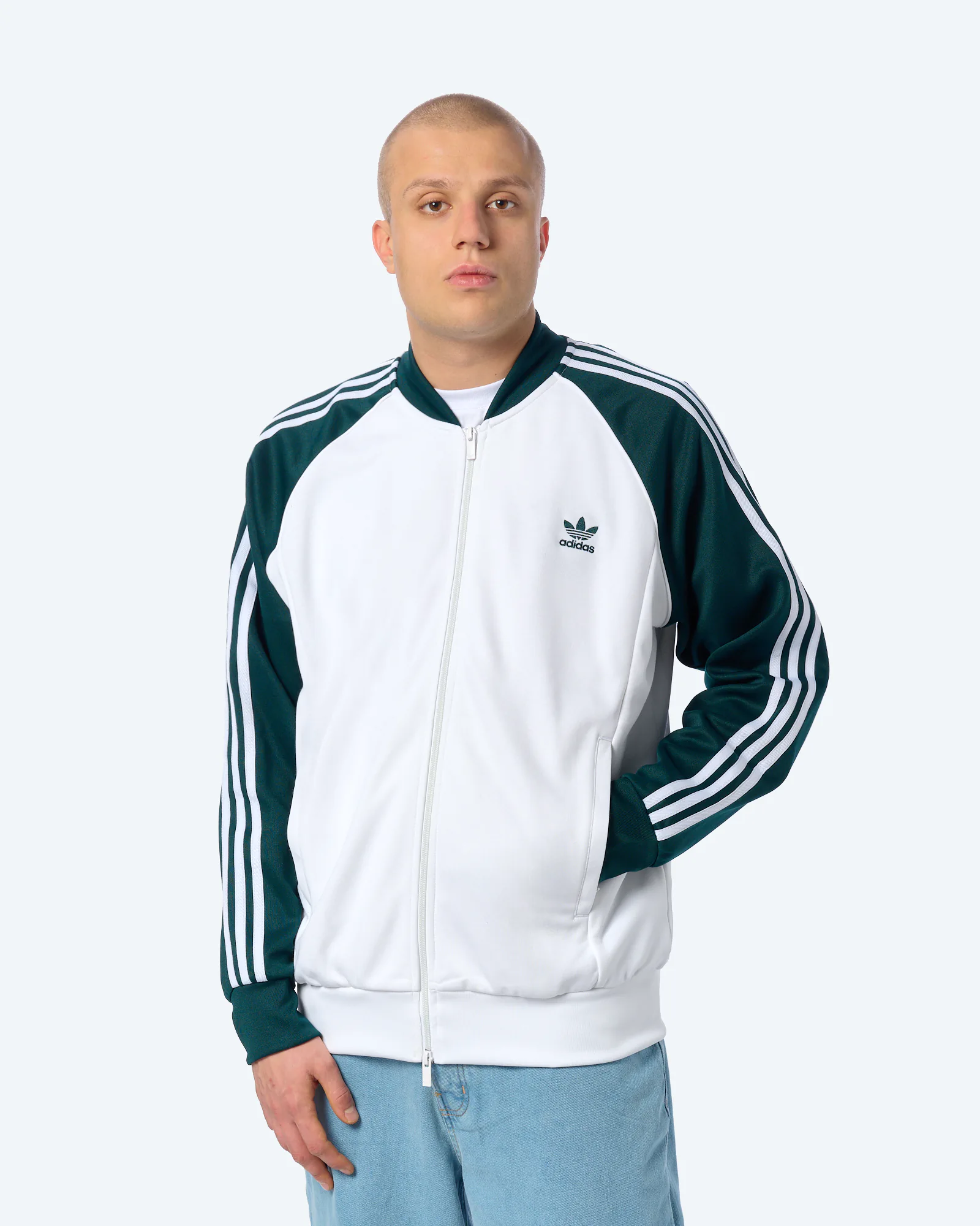 adidas Originals Classic Track Jacket White/Aurora Ivy/White