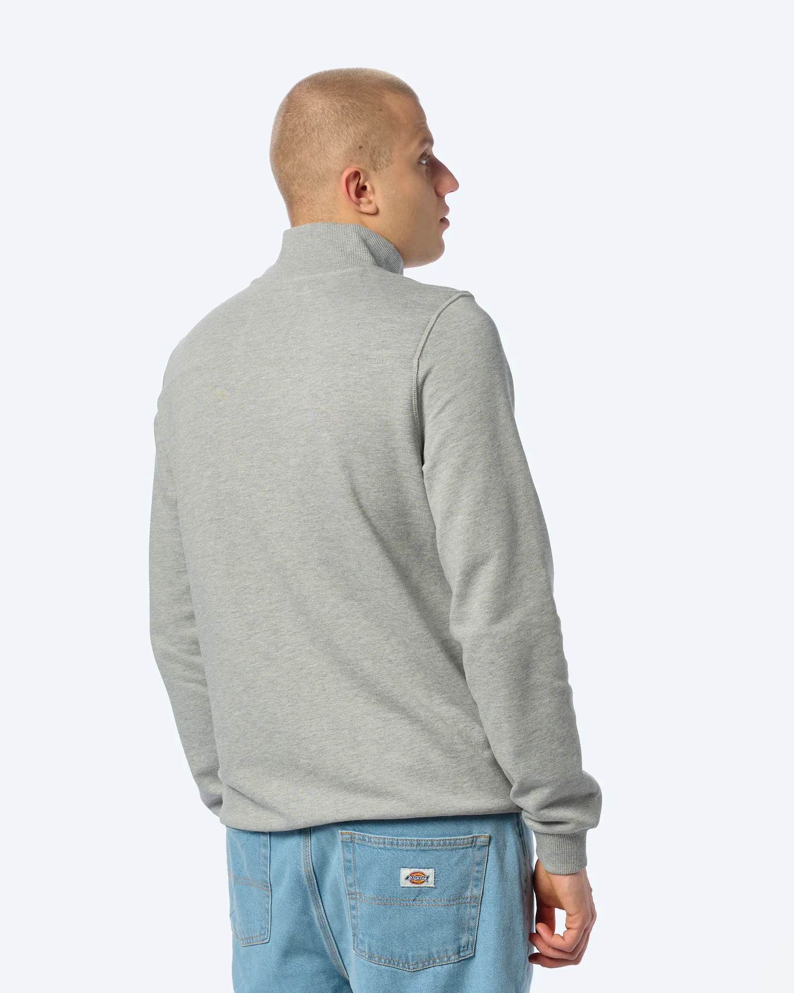 Unfair Athletics Curved Halfzip Sweatshirt Grey Melange