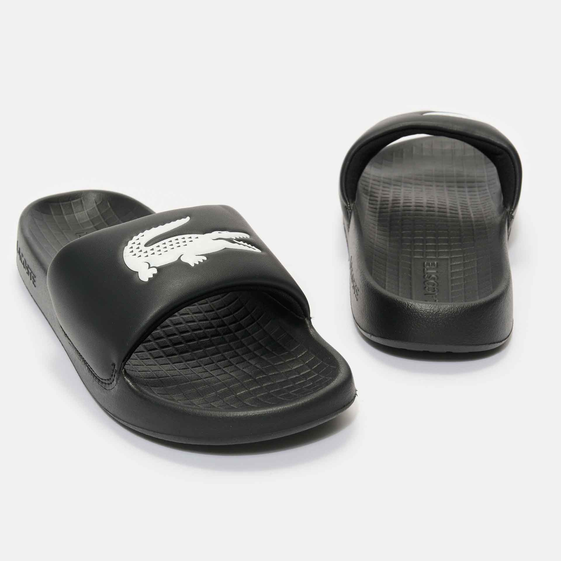 Lacoste Croco 1.0 Slides Black/White