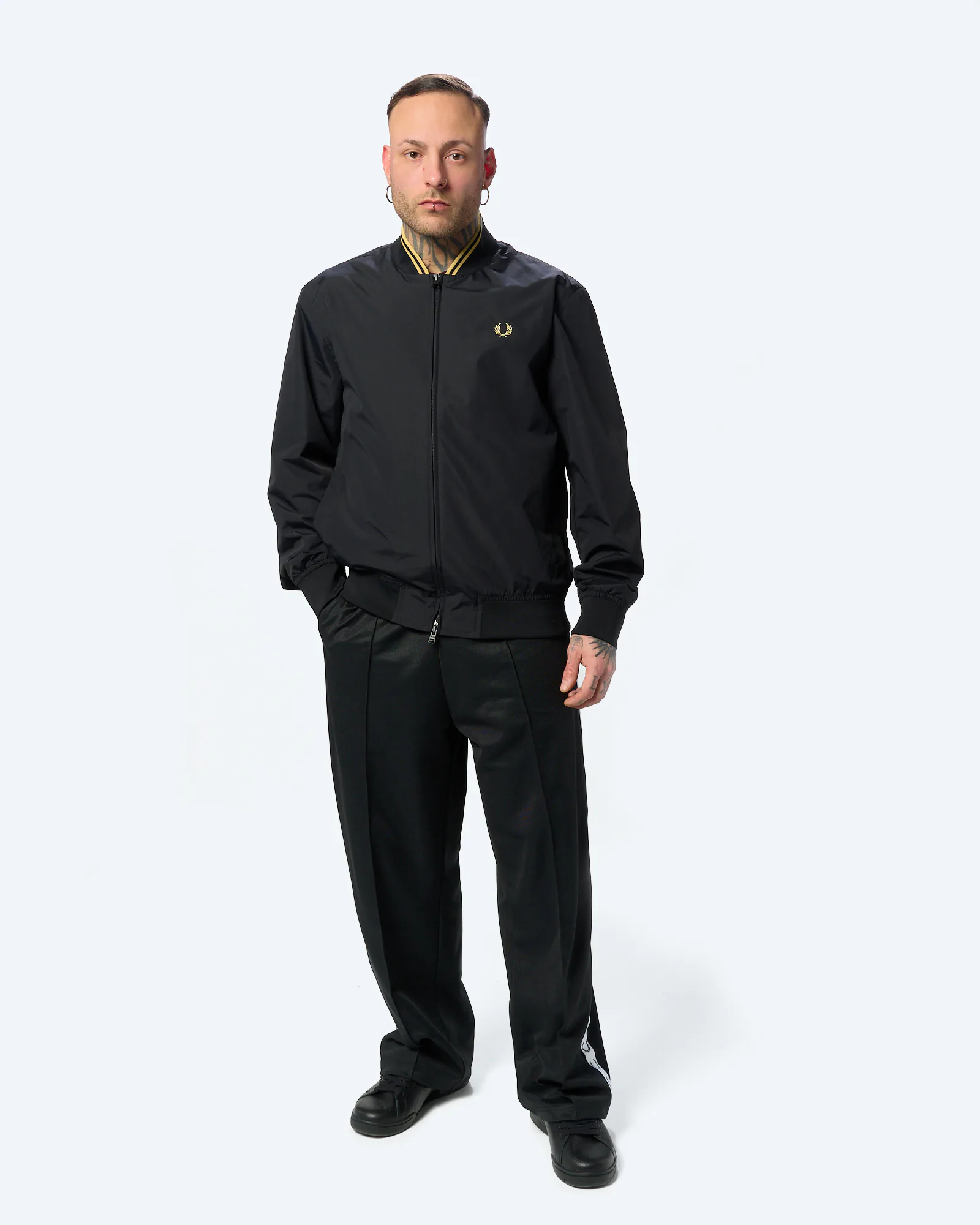 Fred Perry Brentham Bomber Jacket Black