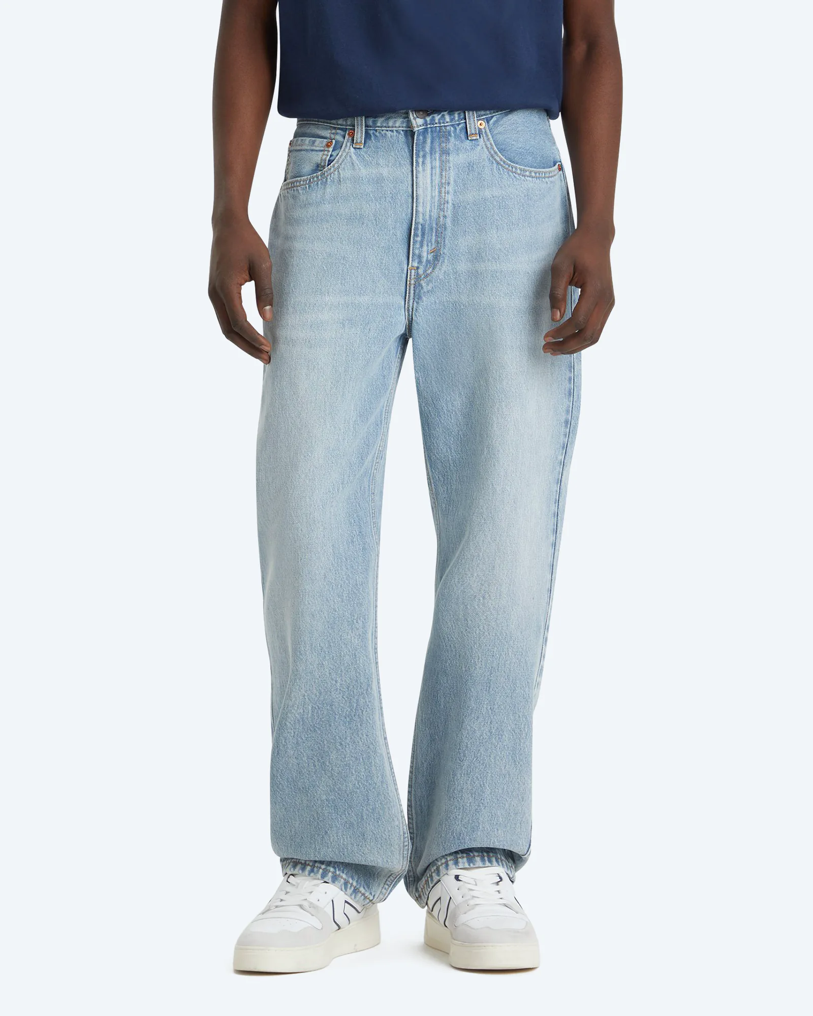 565 Loose Straight Med Indigo Worn in Jeans My Backstory