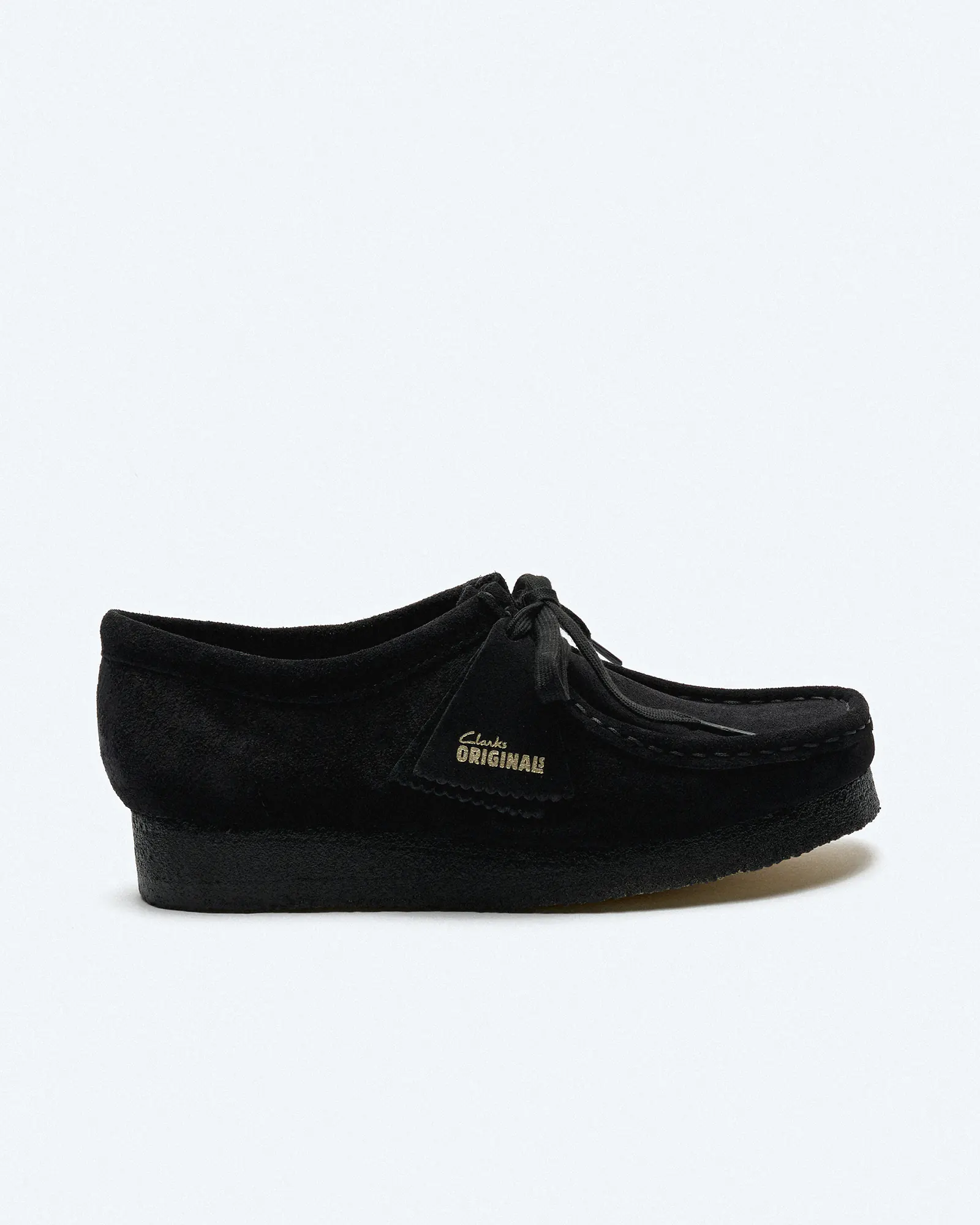 Clarks Women's Wallabee Suede Shoes Black
