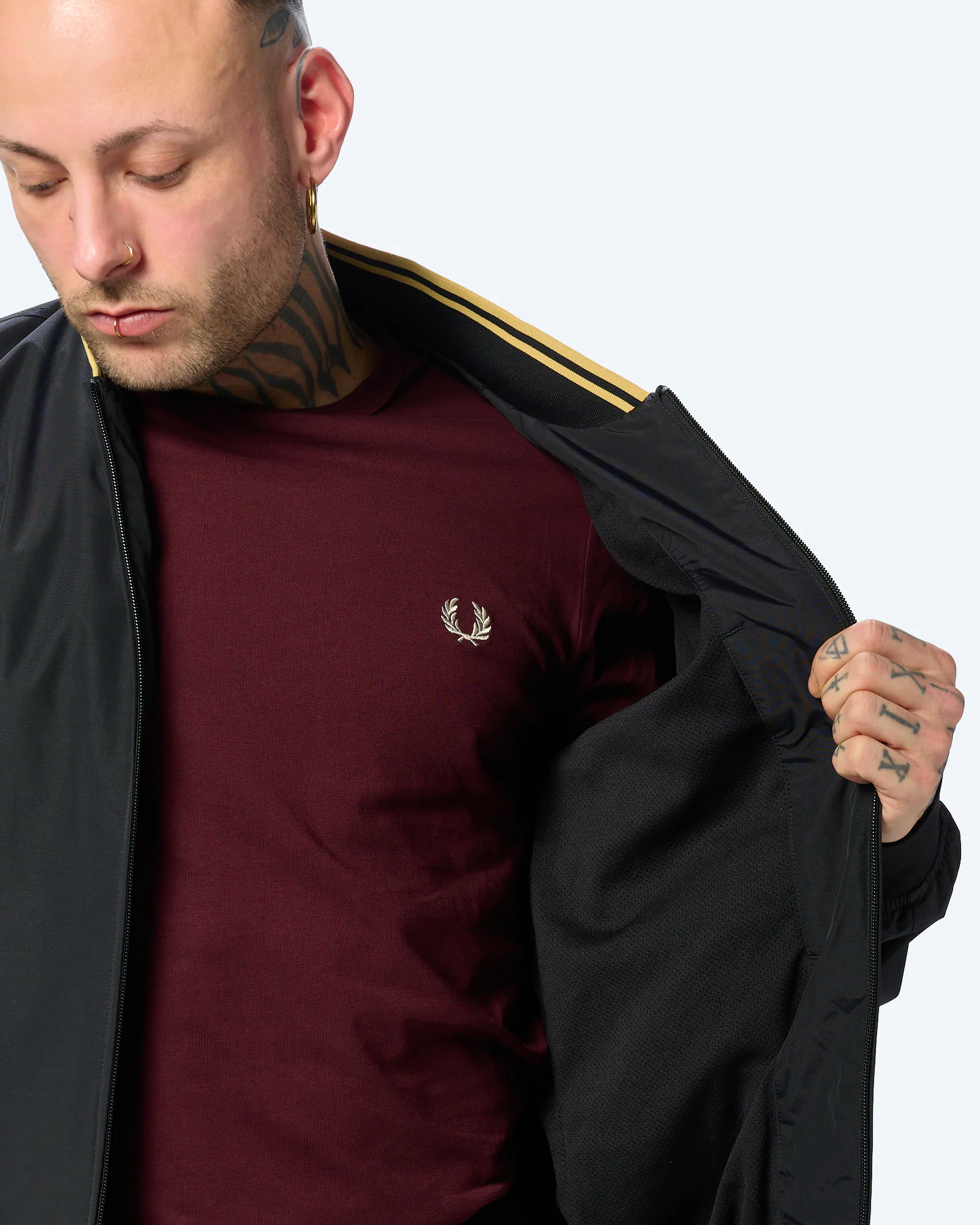 Fred Perry Brentham Bomber Jacket Black