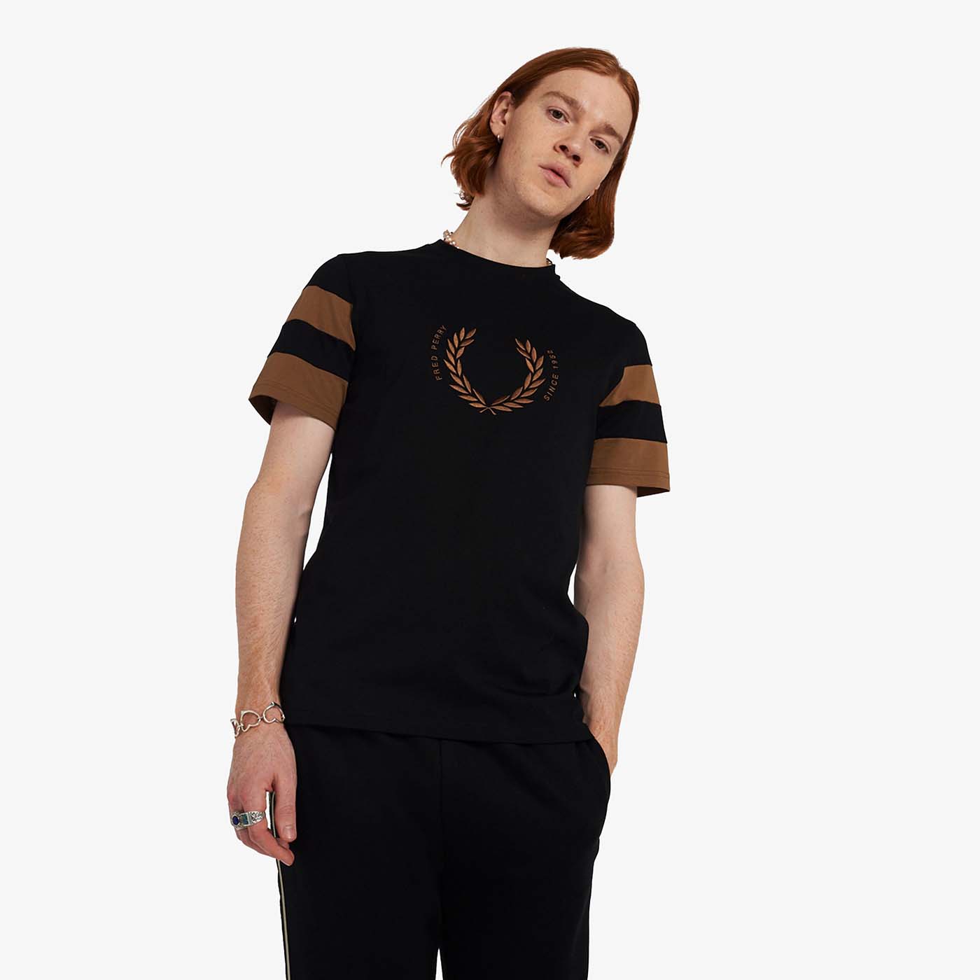 Fred Perry Bold Tipped T-Shirt Black