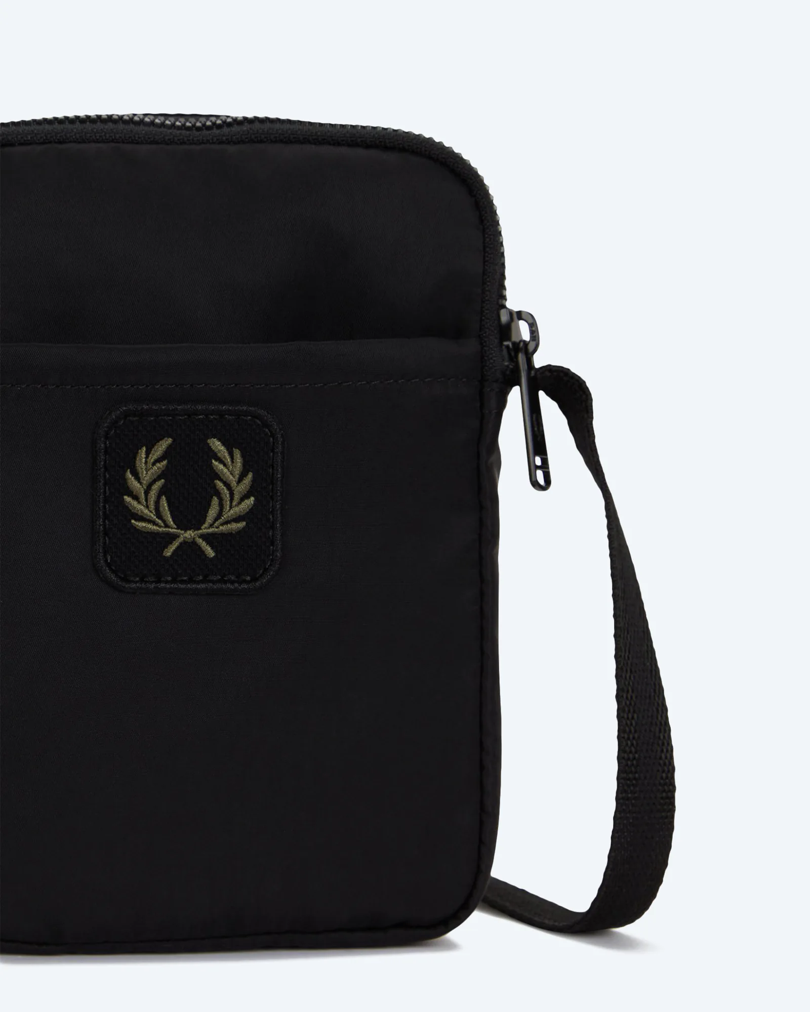 Crinkle Nylon Small Side Bag Black