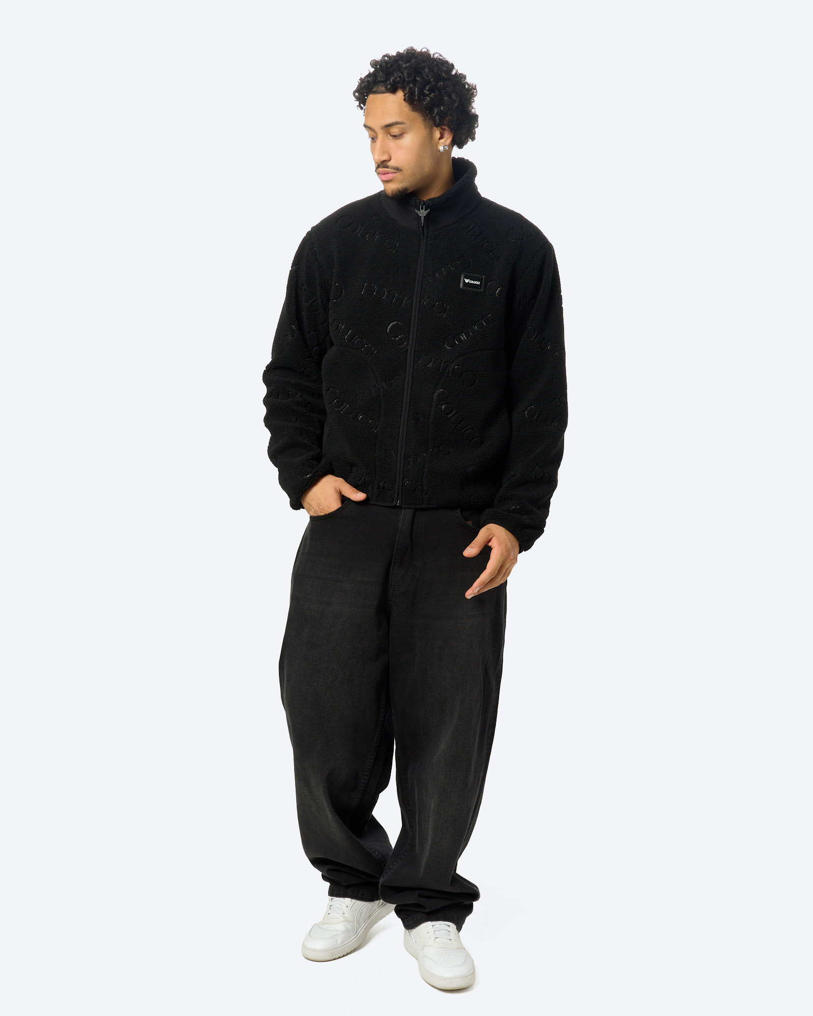 Logo Teddy Jacket Black