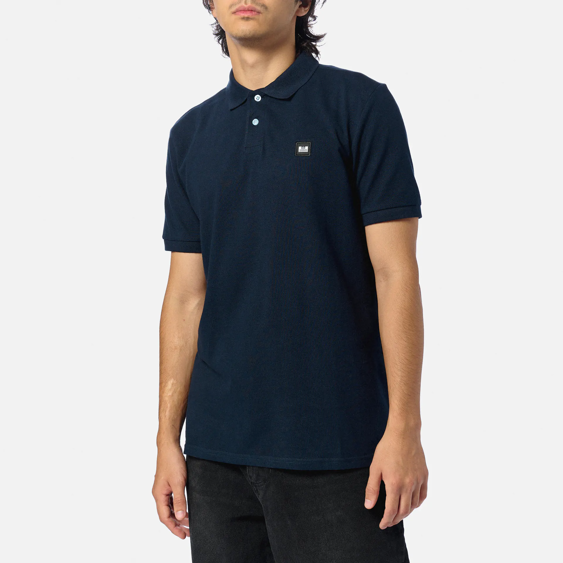 Weekend Offender Caneiros Badge Polo Shirt Navy