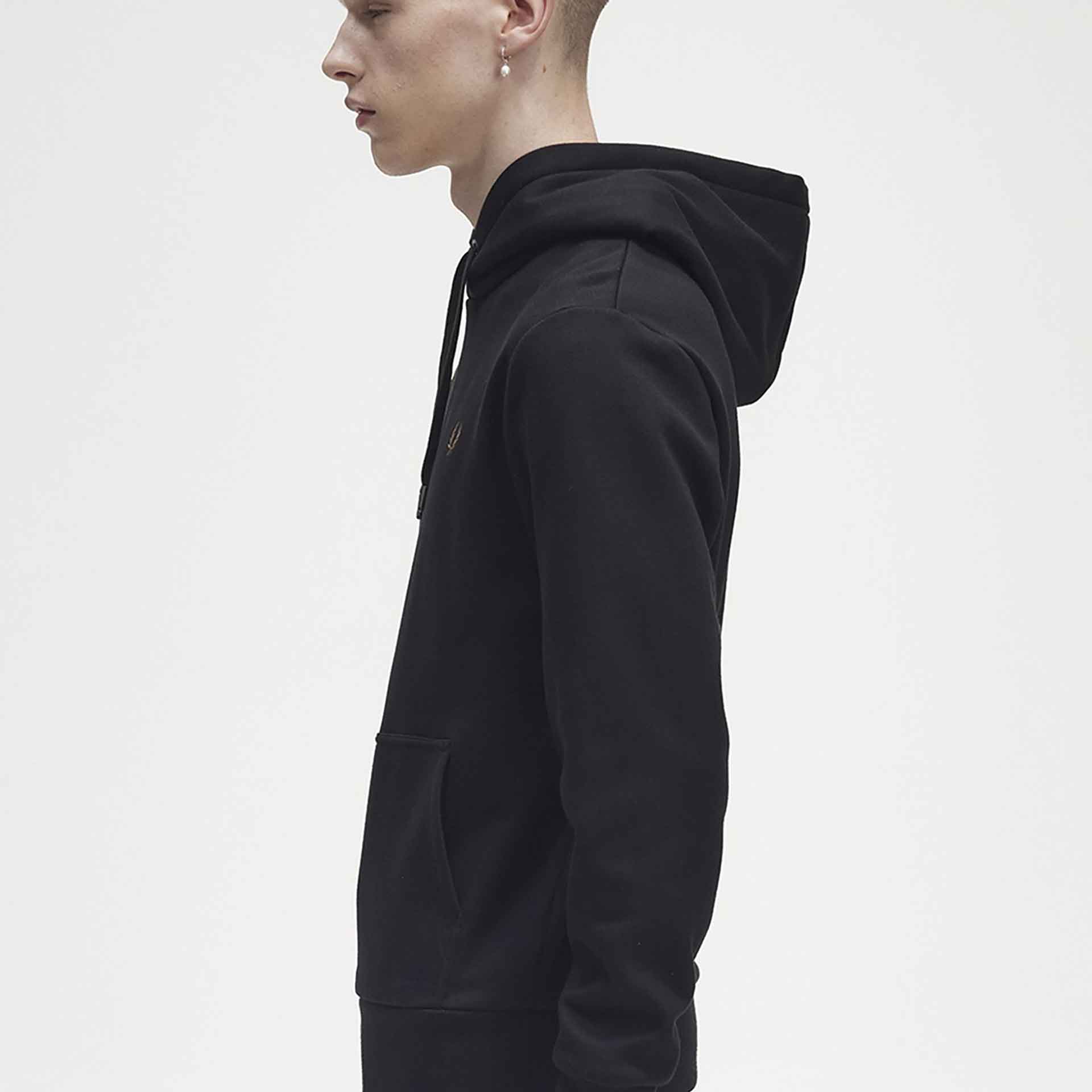 Fred Perry Laurel Wreath Hooded Sweatshirt Black