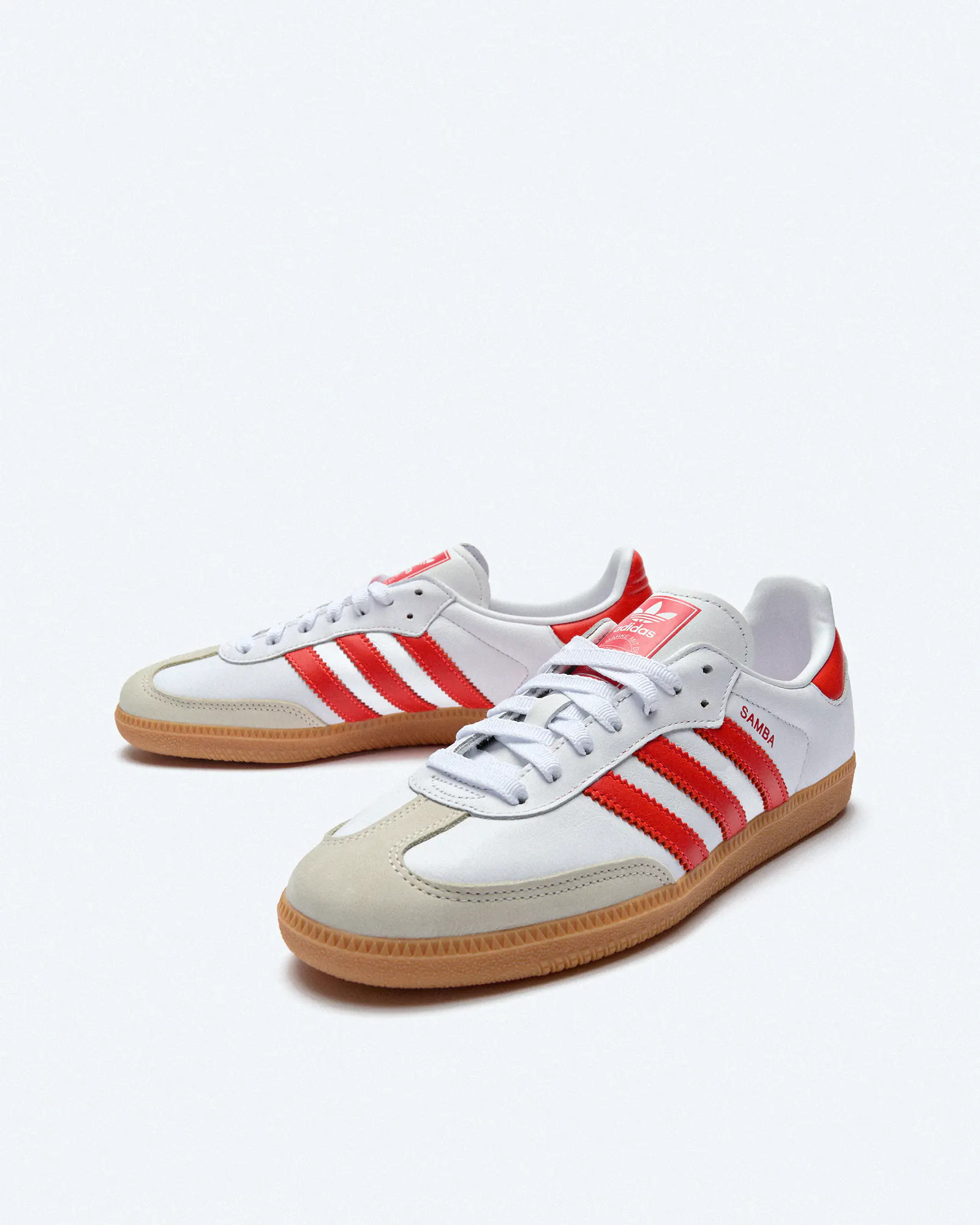 adidas Originals Samba Sneaker OG Cloud White/Solar Red/Off White adidas Originals Samba Sneaker OG Cloud White/Solar Red/Off White