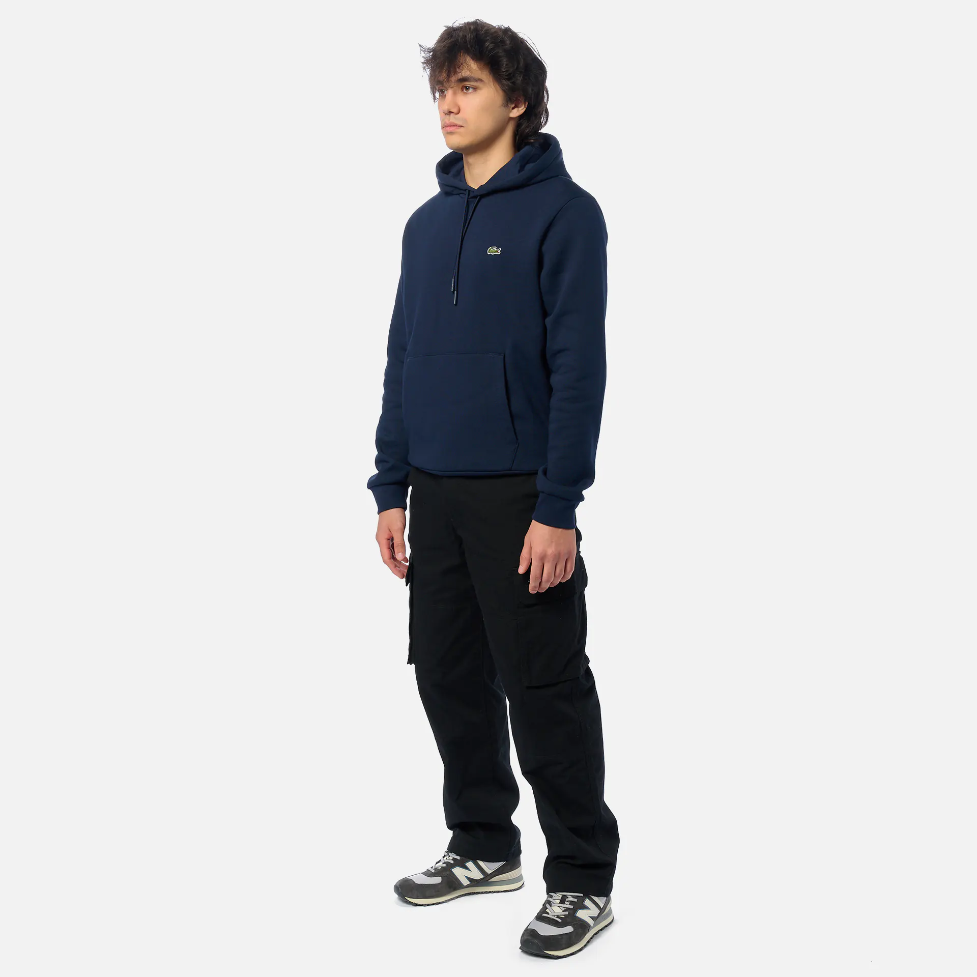Lacoste Organic Cotton Hoodie Navy Blue
