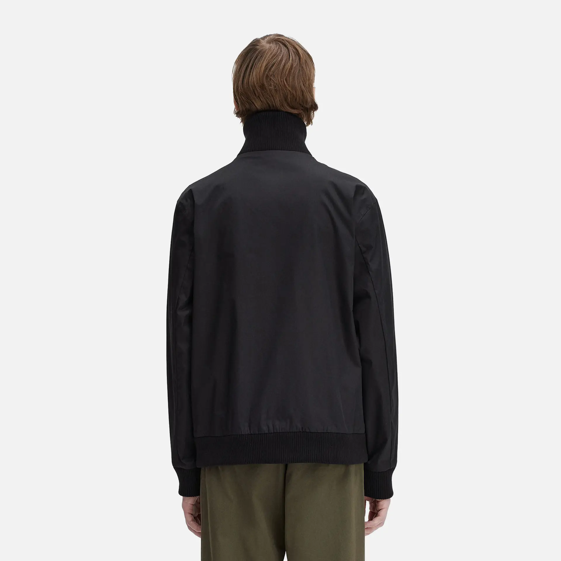 Fred Perry Knitted Rip Tennis Bomber Jacket Black