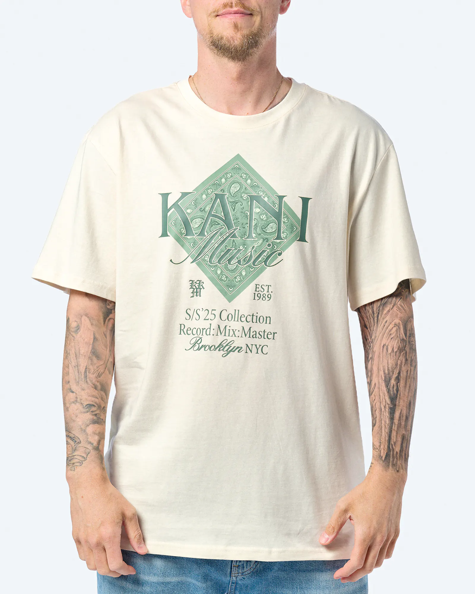 Karl Kani Music Paisley Print T-Shirt White Karl Kani Music Paisley Print T-Shirt White