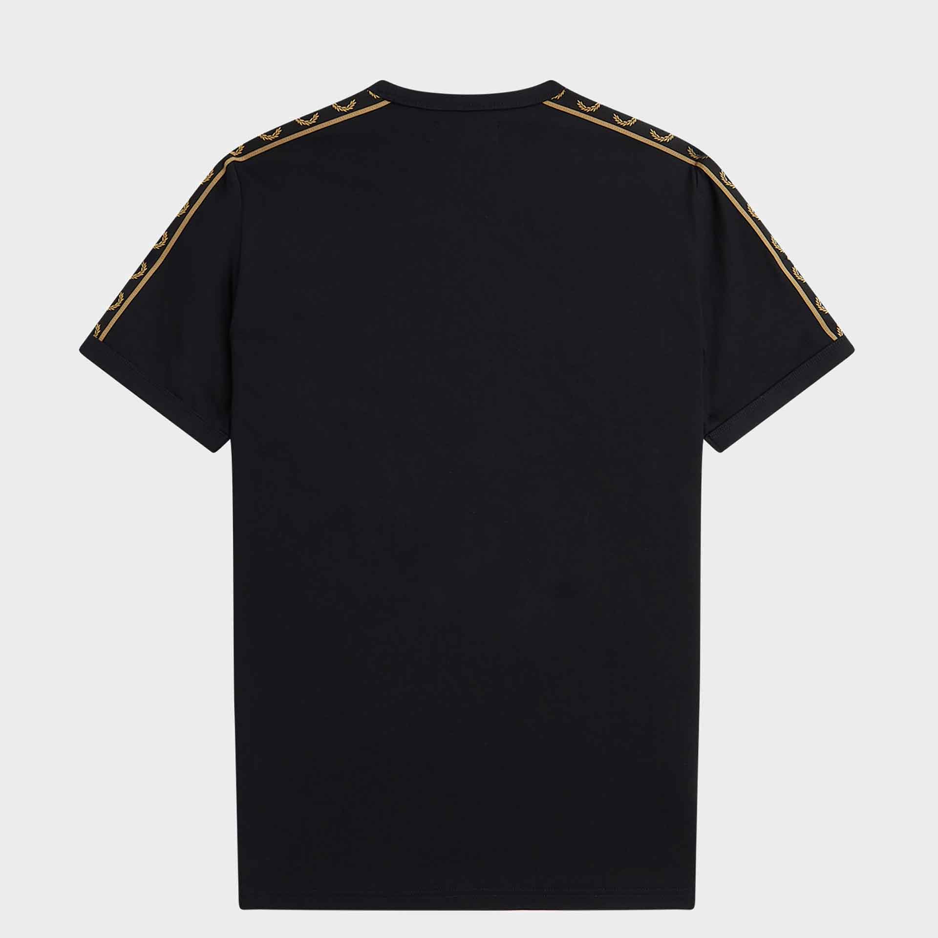 Fred Perry Contrast Tape Ringer T-Shirt Black/Black