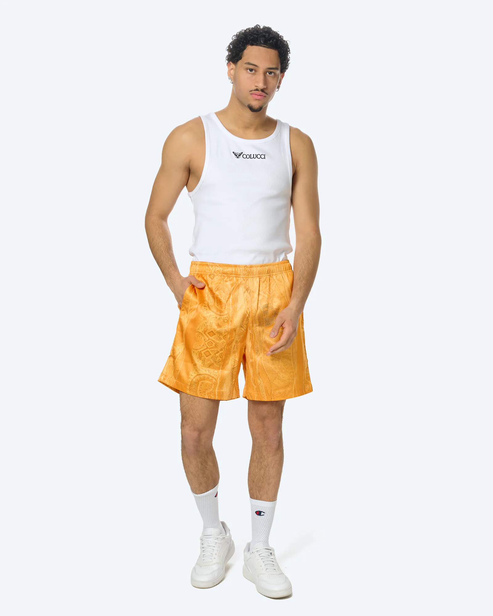 Colucci Signature Resort Shorts  AOP Yellow