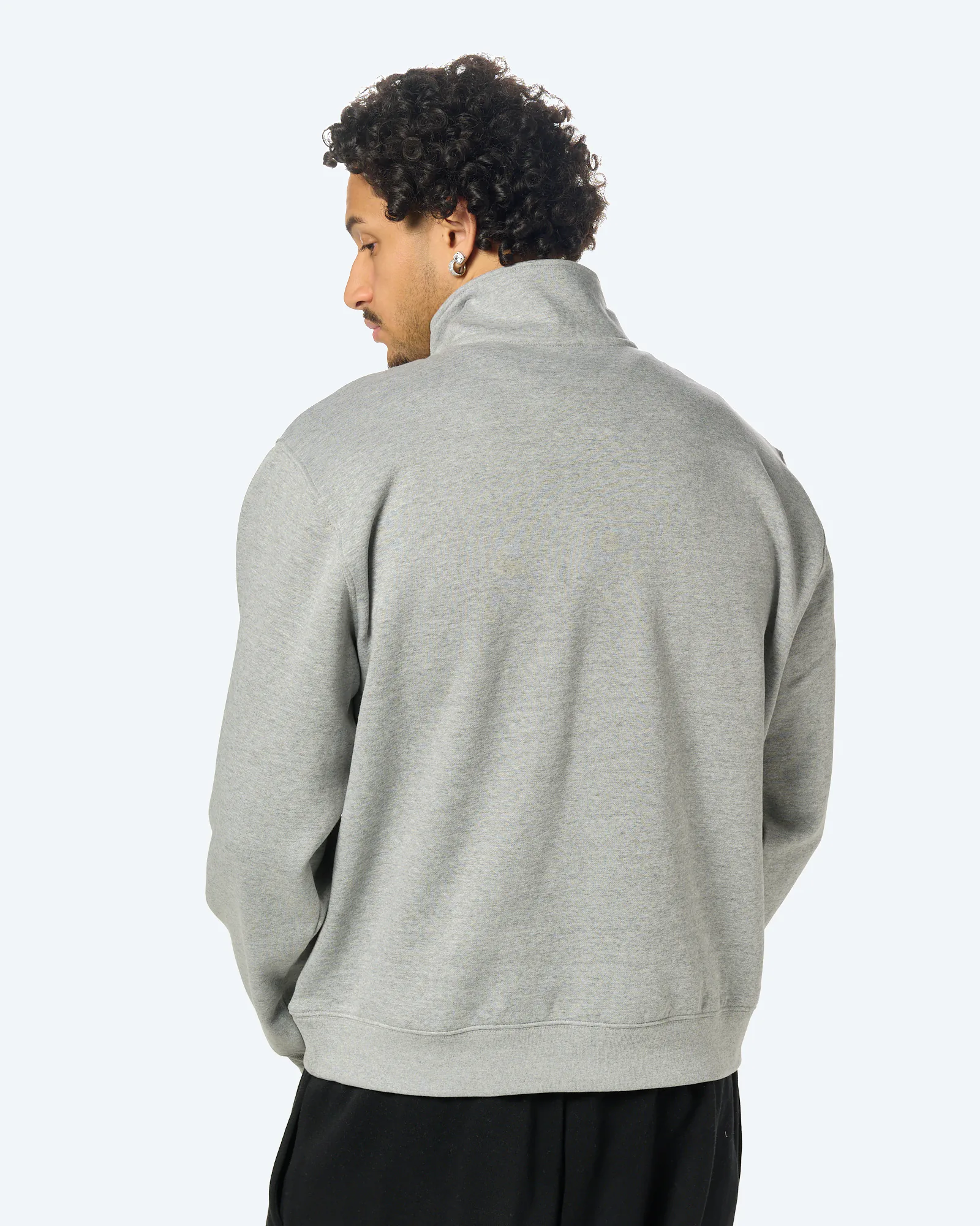 M Essential Simple Dome Relax 1/4 Zip TNF Pale Grey