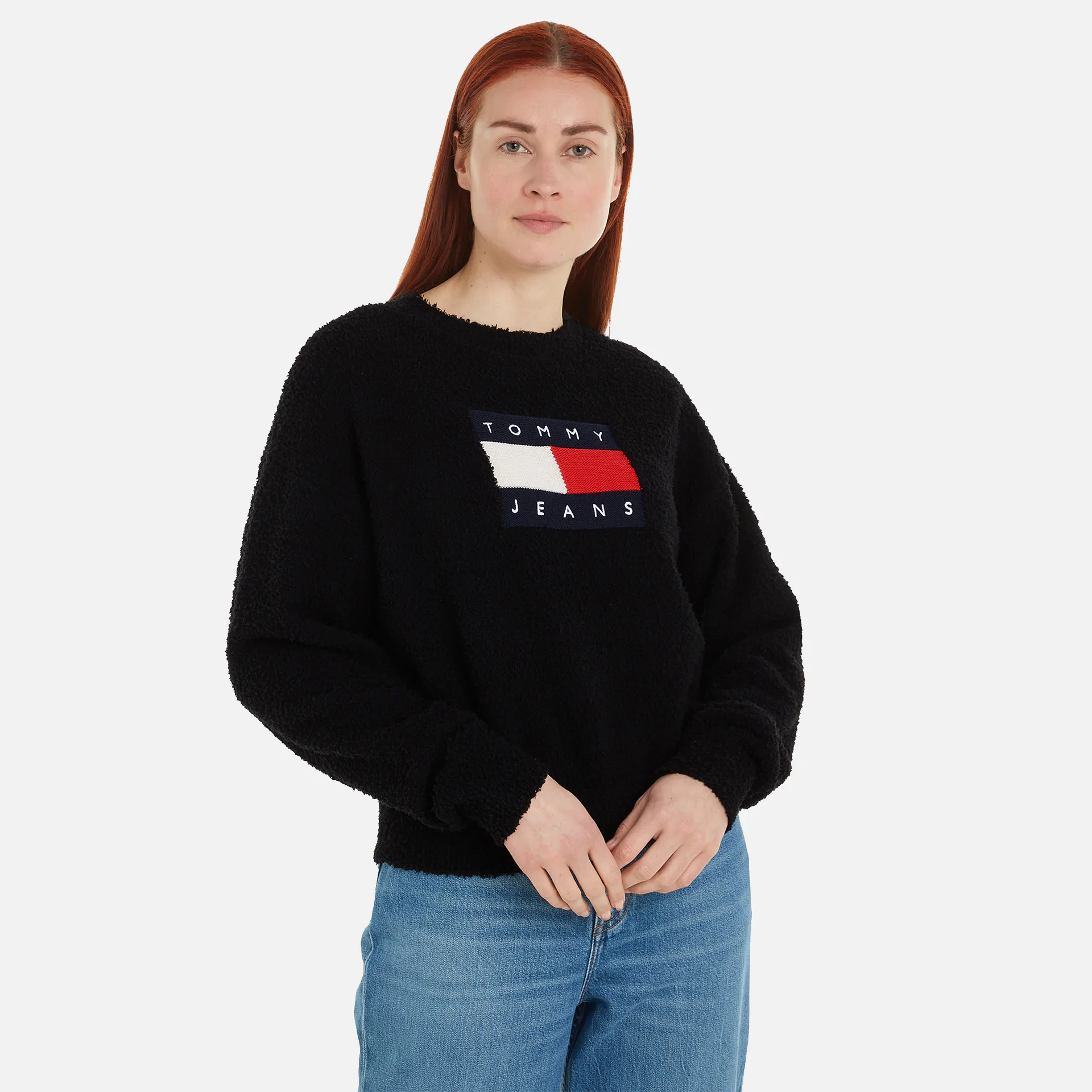 Tommy Jeans Center Flag Sweater Ext Black