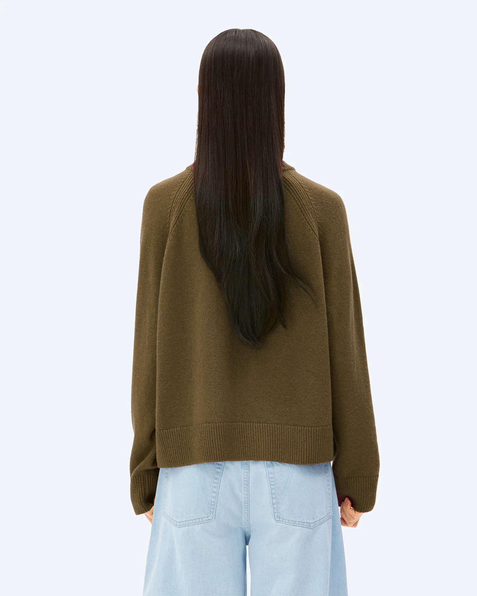 Wool Knit Sweatshirt Claystone Melange