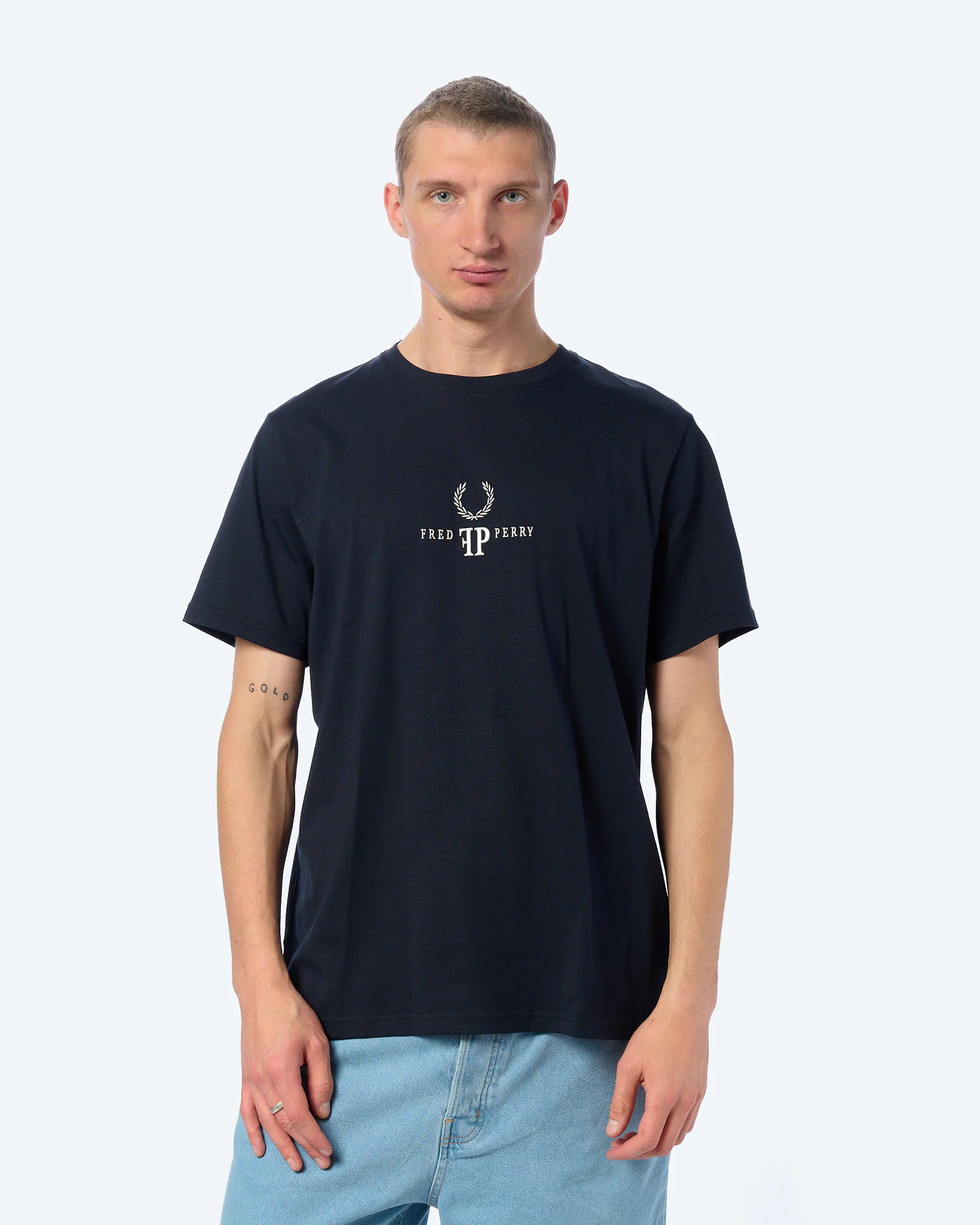 Fred Perry Monogram T-Shirt Navy