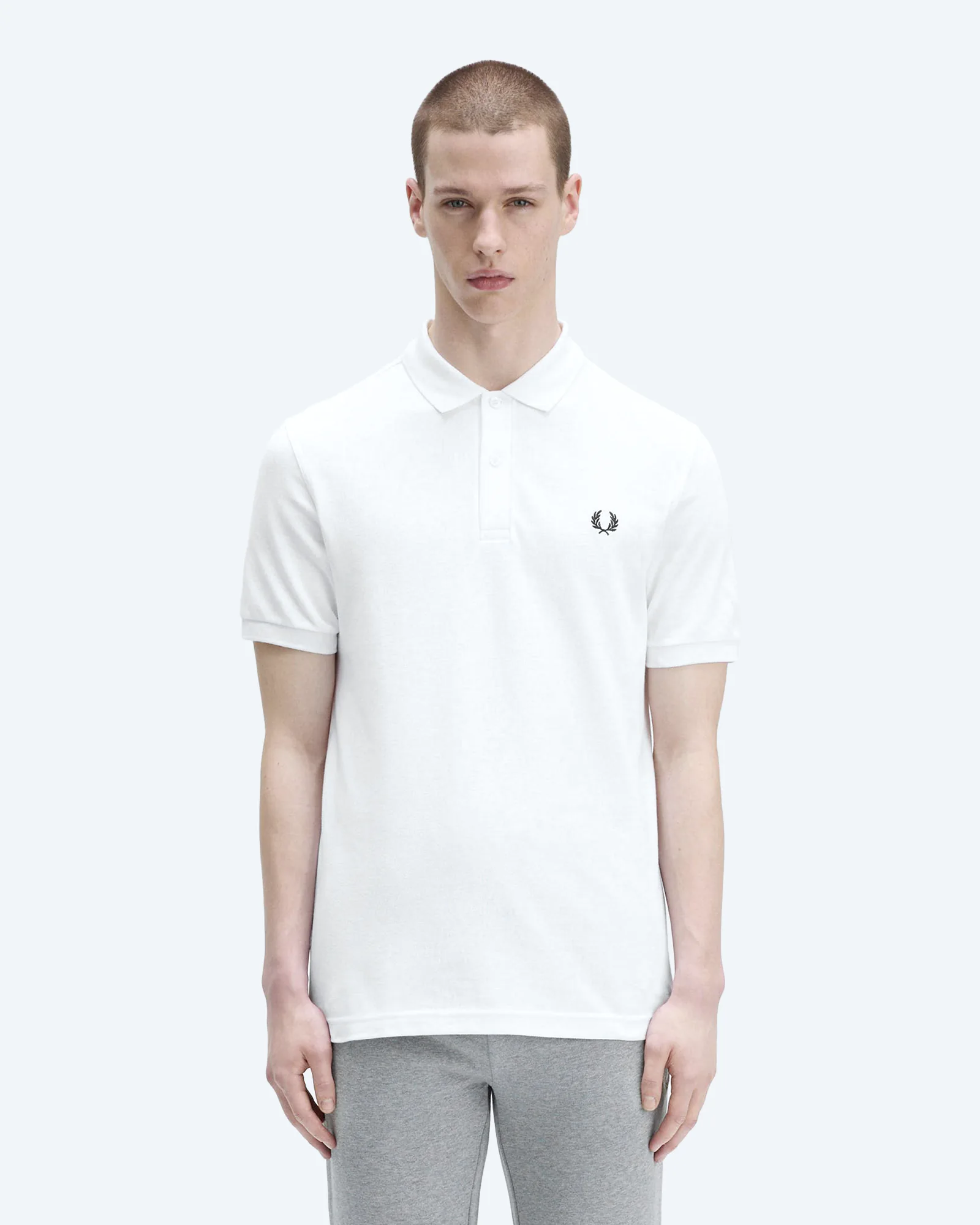 Fred Perry Plain Polo Shirt White