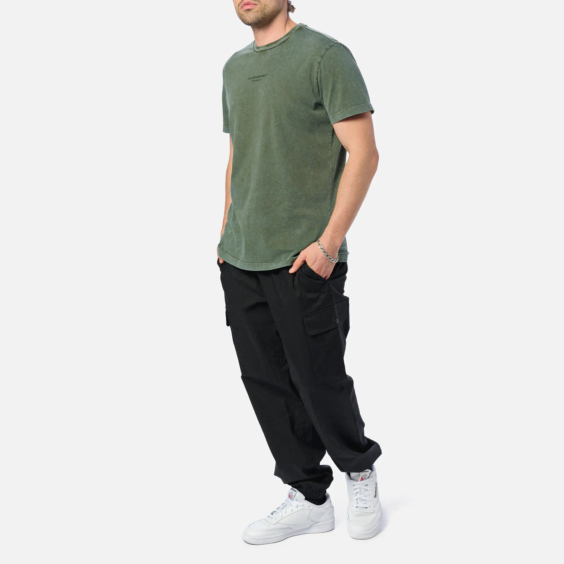 Kleinigkeit Bois Pfui Dyebel T-Shirt Croco Green