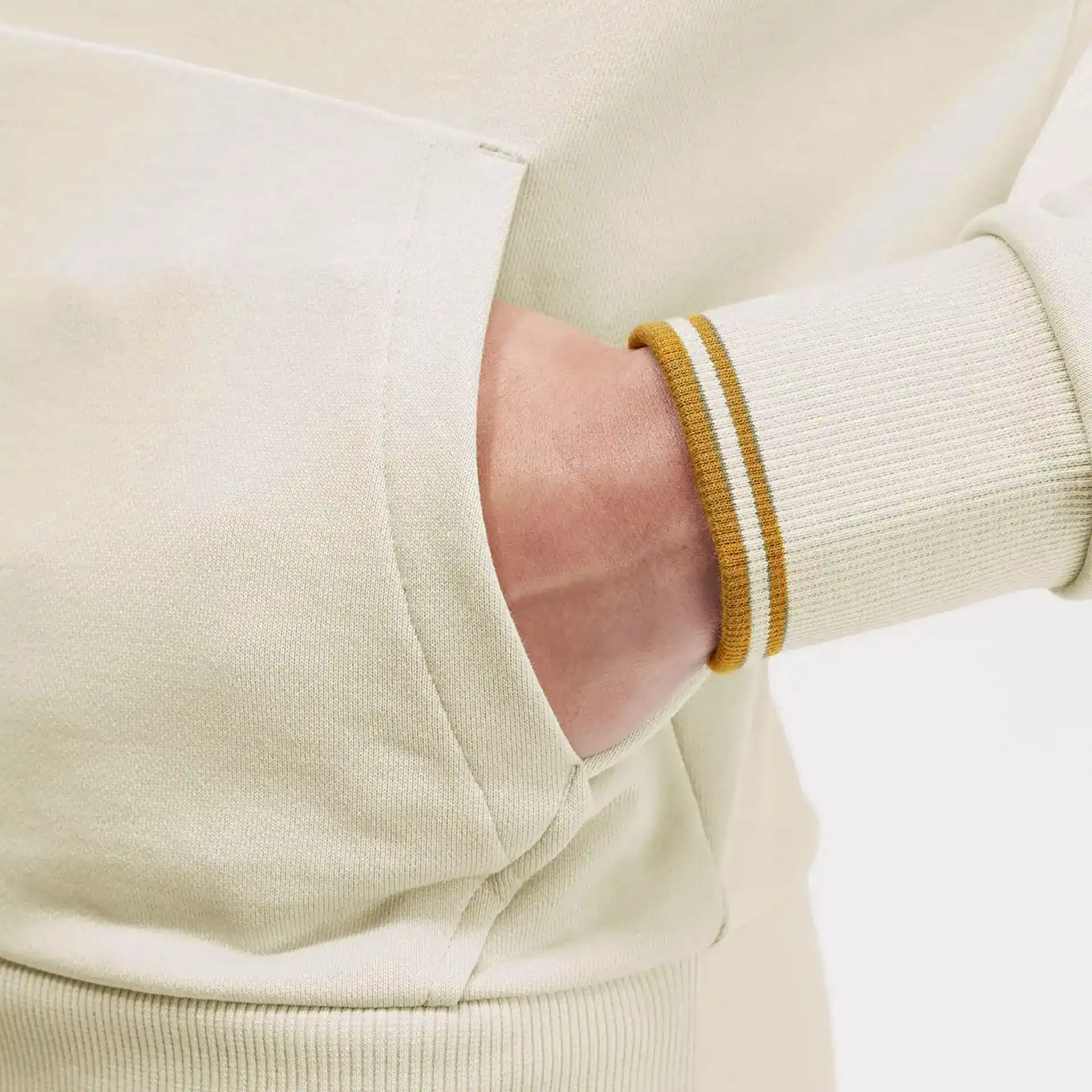 Fred Perry Tipped Hooded Sweatshirt Oatmeal