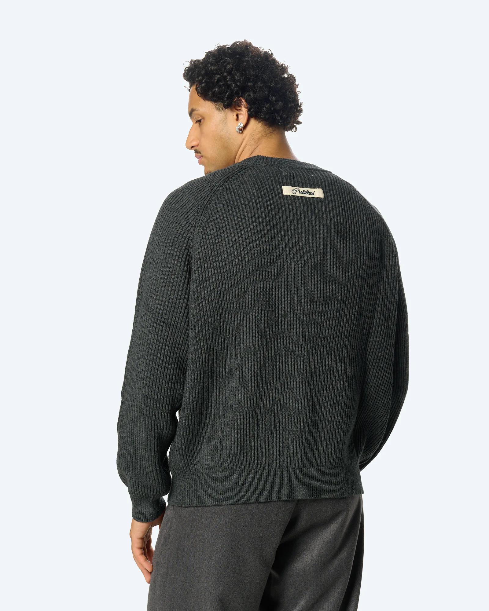 Campus Knit Sweater Dark Grey
