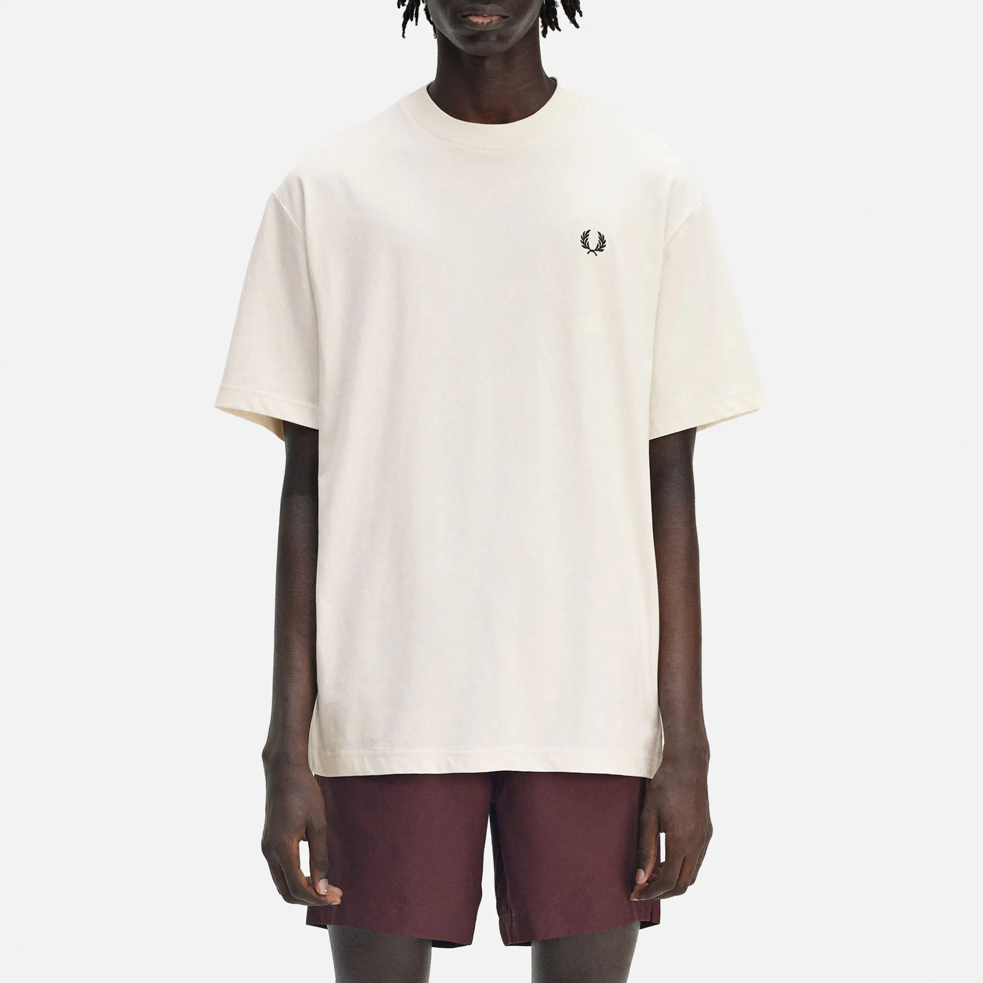 Fred Perry Embroidered Champion T-Shirt Ecru