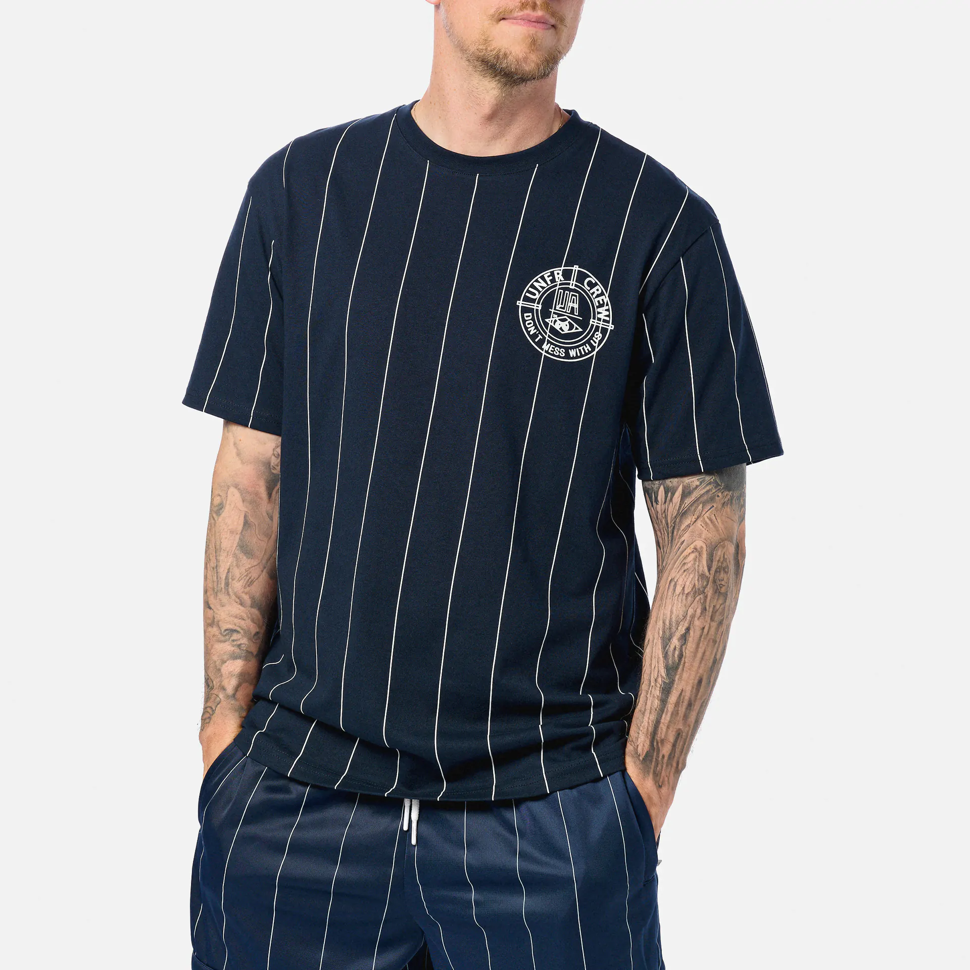 Unfair Athletics DMWU BP T-Shirt Pinstripes Navy