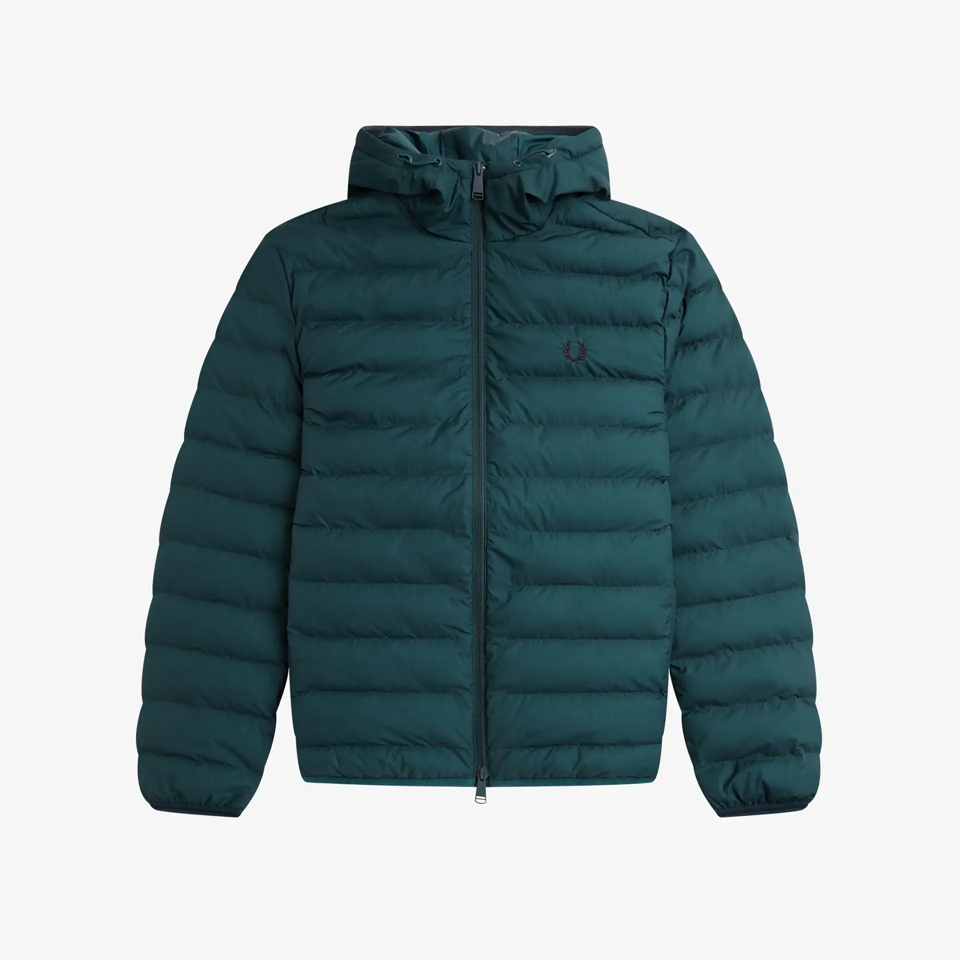 Fred Perry Hooded Insulated Jacket Petrol Blue