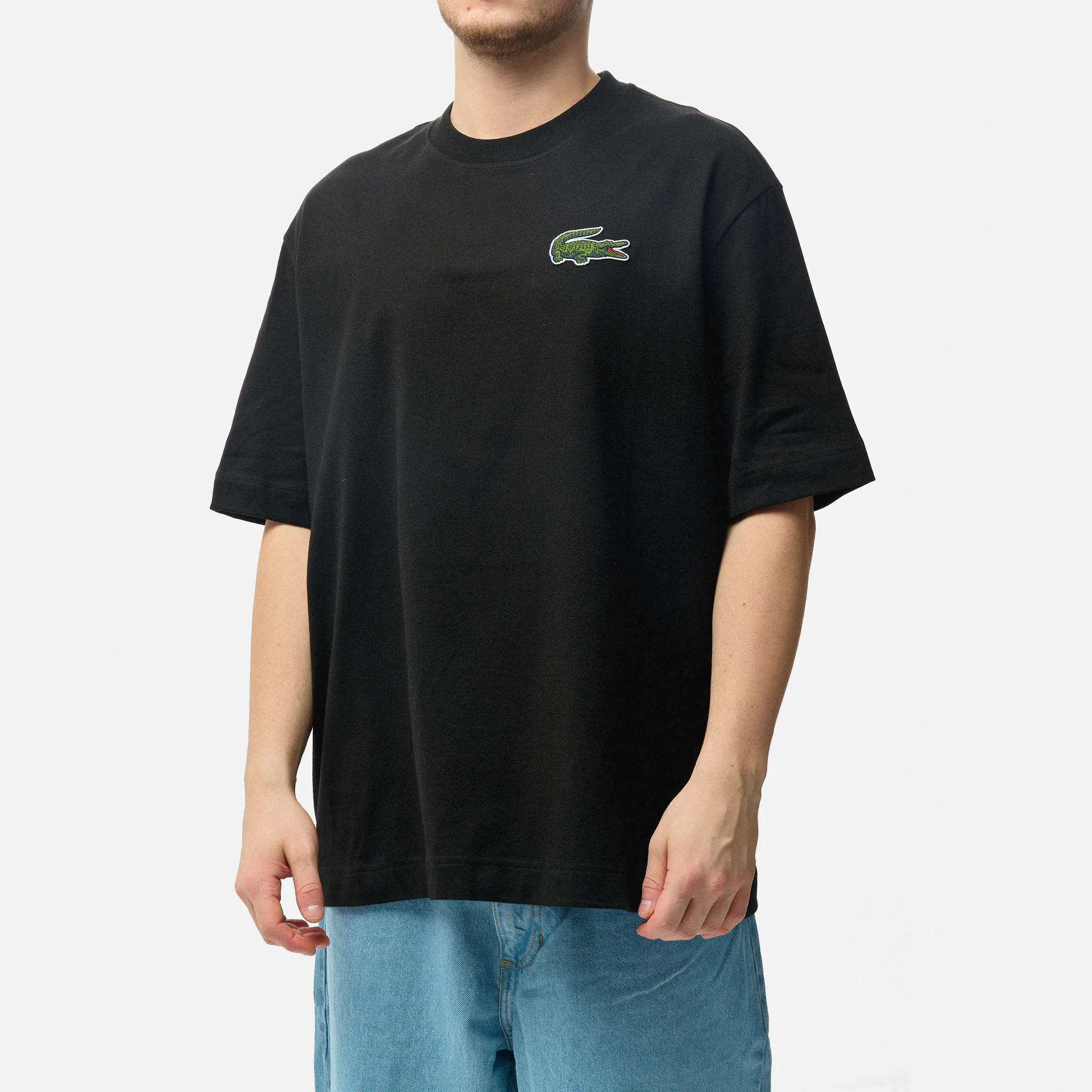  Lacoste Large Crocodile T-Shirt Black