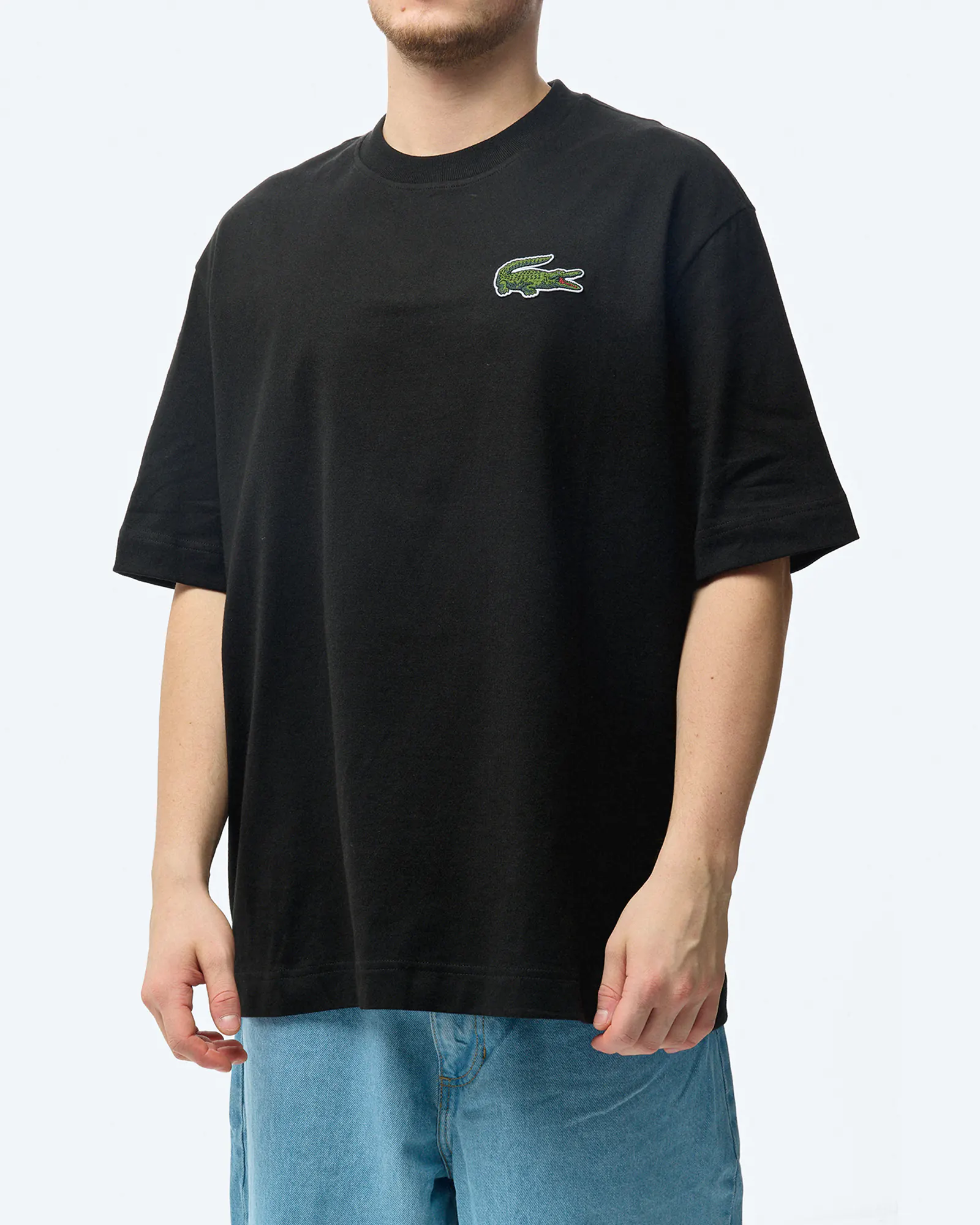 Lacoste Large Crocodile T-Shirt Black Lacoste Large Crocodile T-Shirt Black