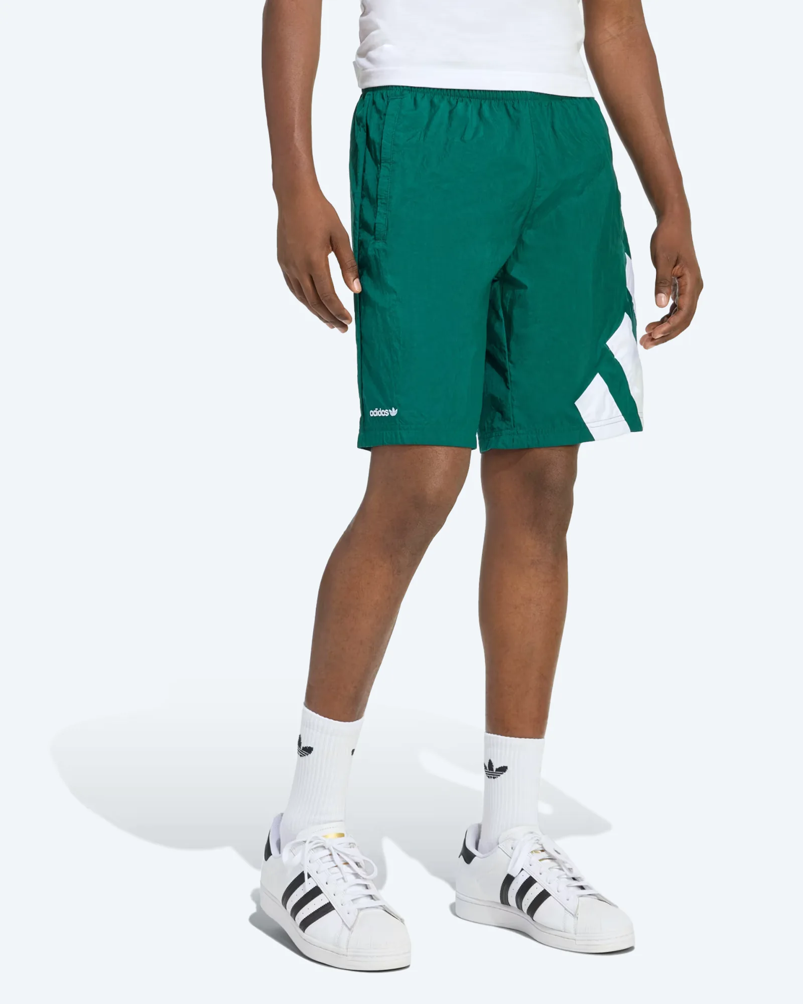 adidas Adicolor Blocked Shorts Core Green/White