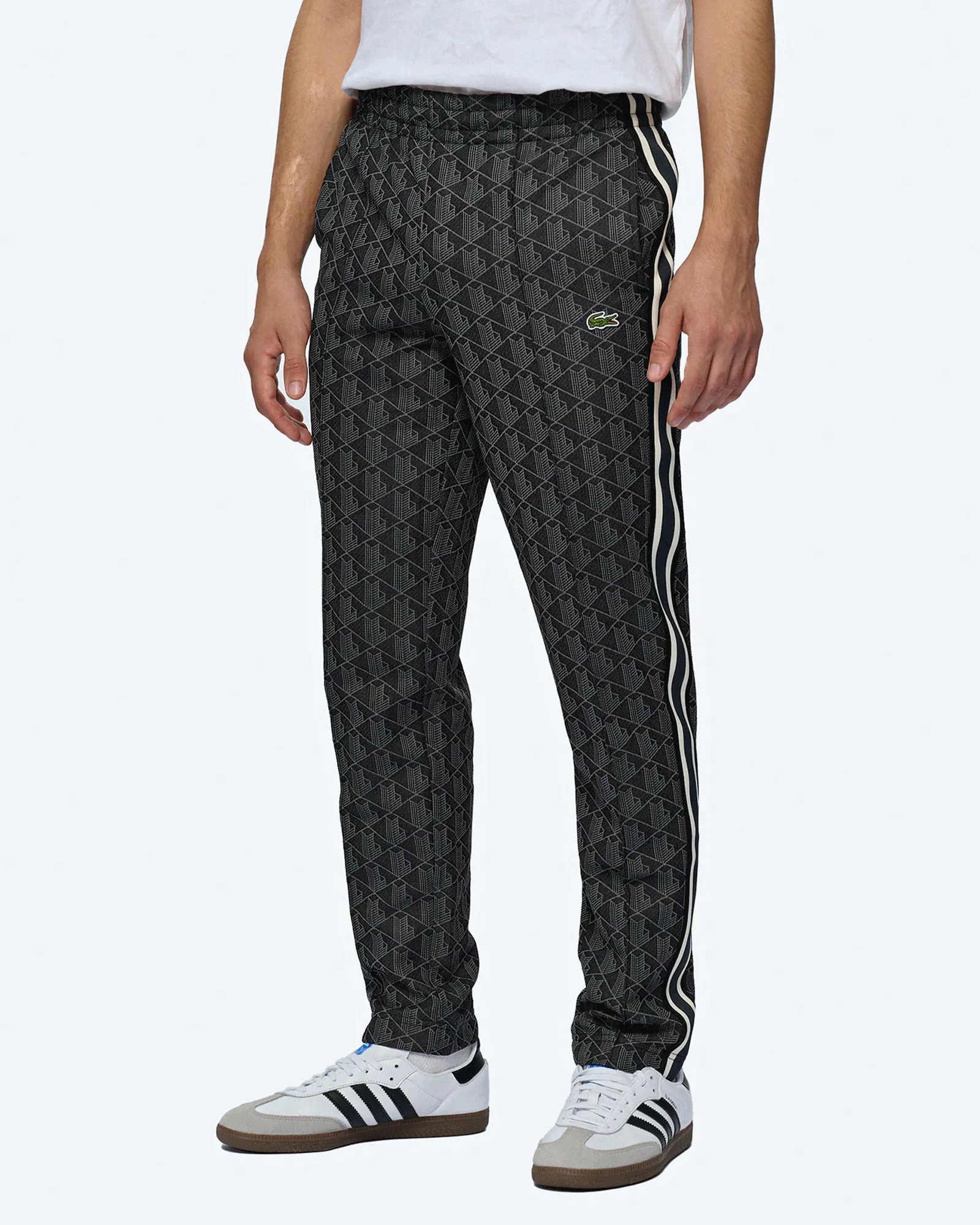 Lacoste Paris Monogram Jacquard Track Pants Black/Graphite Lacoste Paris Monogram Jacquard Track Pants Black/Graphite