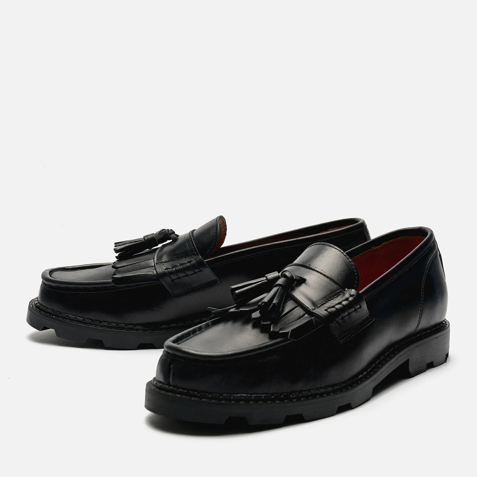POMPEII Modena Leather Tassel Loafer Black