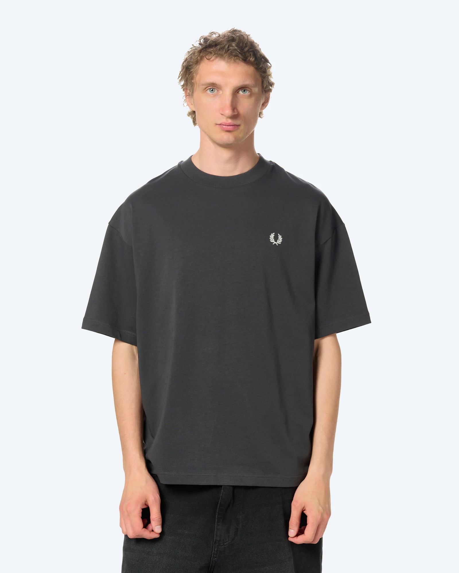 Fred Perry Backprint Laurel Wreath T-Shirt Anchor Grey