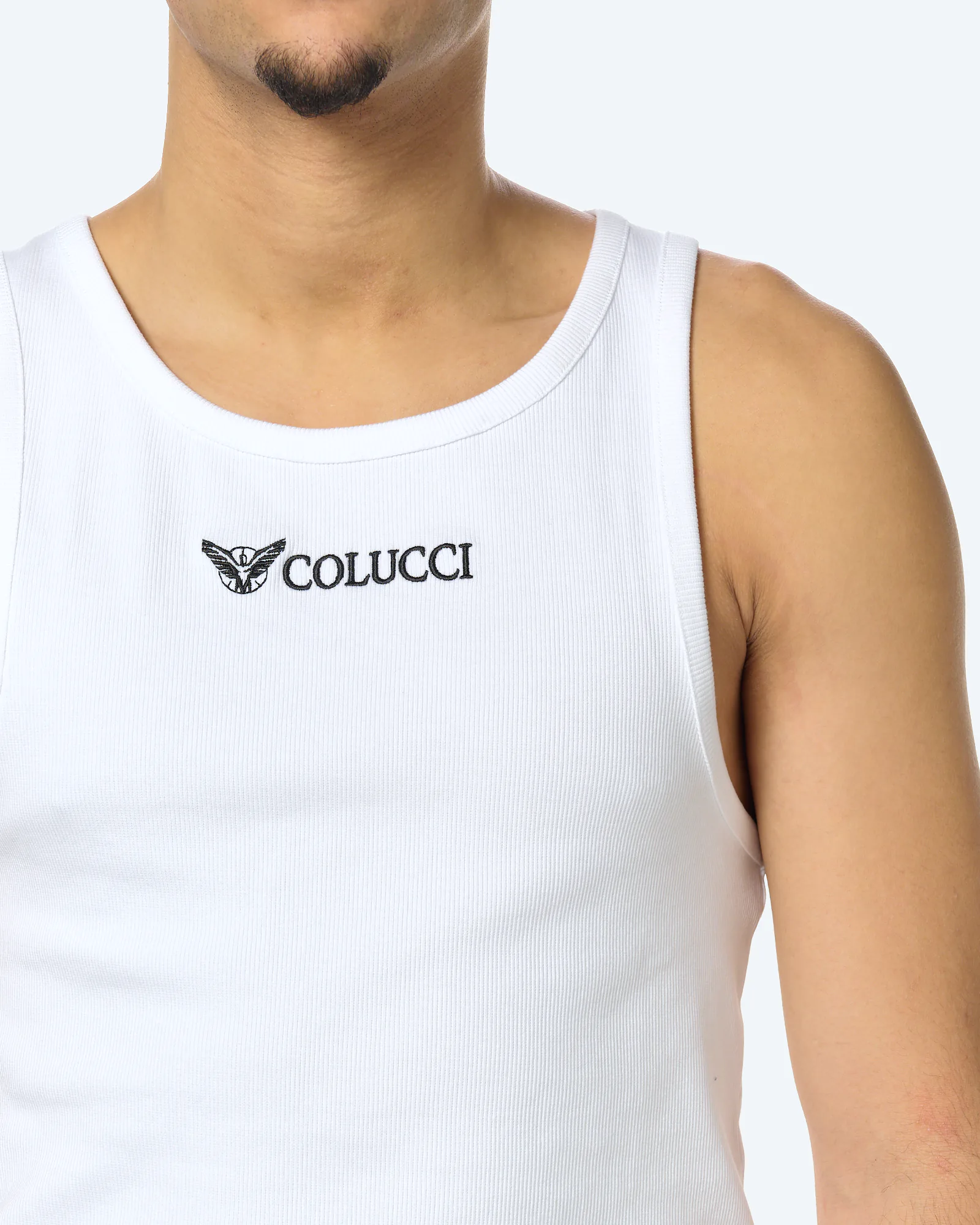 Colucci Ribbed Tank Top White