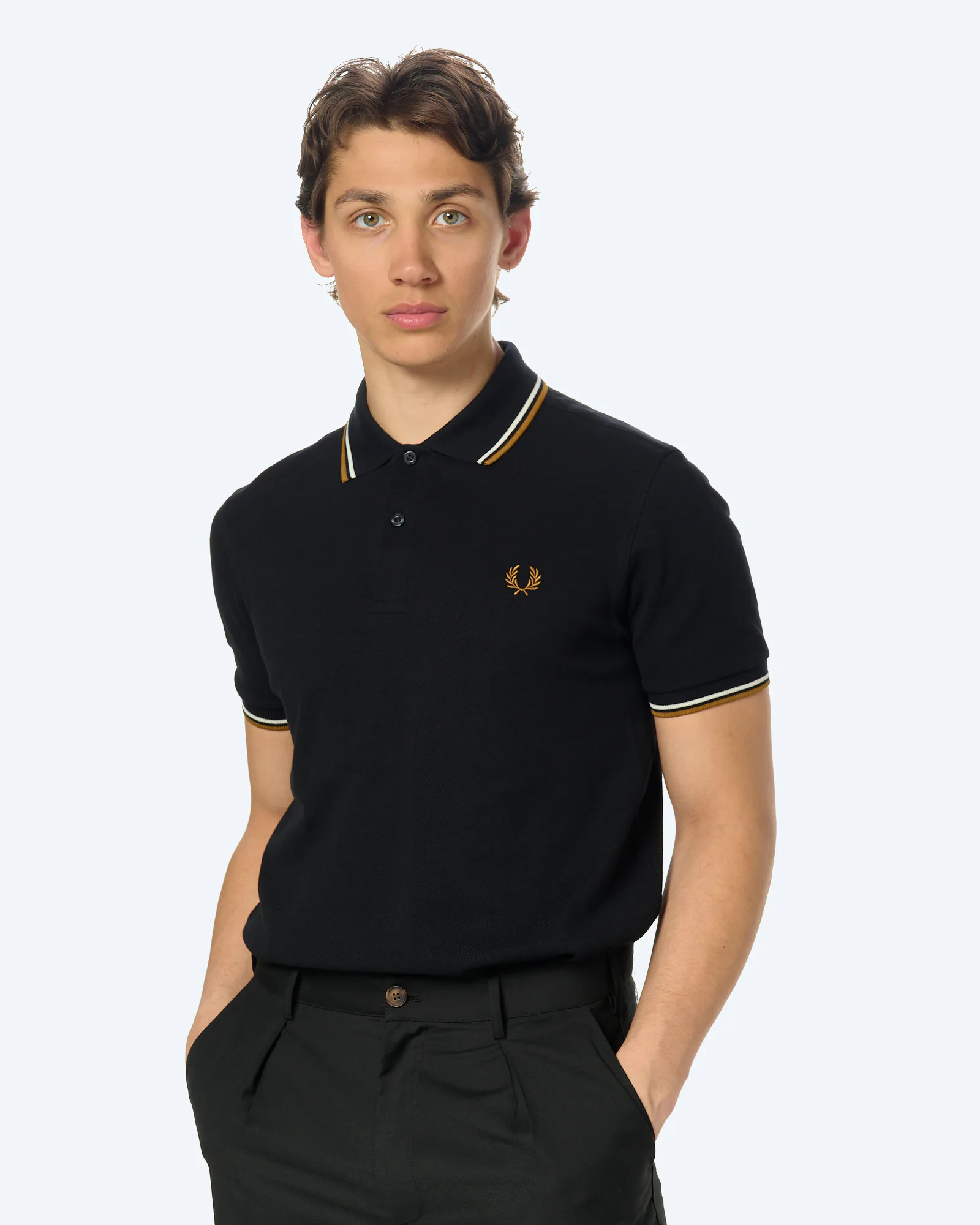 Fred Perry Twin Tipped Polo Shirt Black