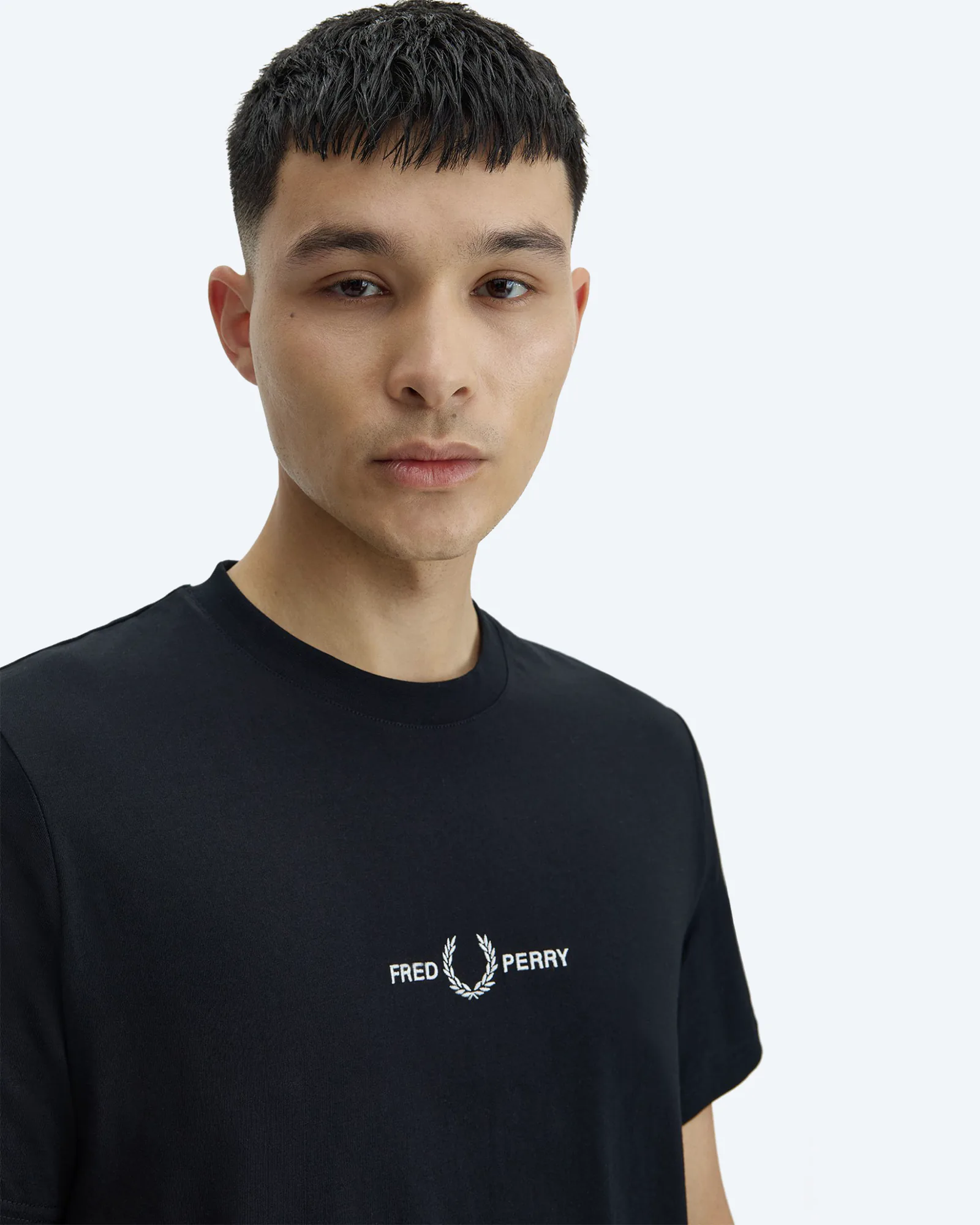 Fred Perry Embroidered T-Shirt Black
