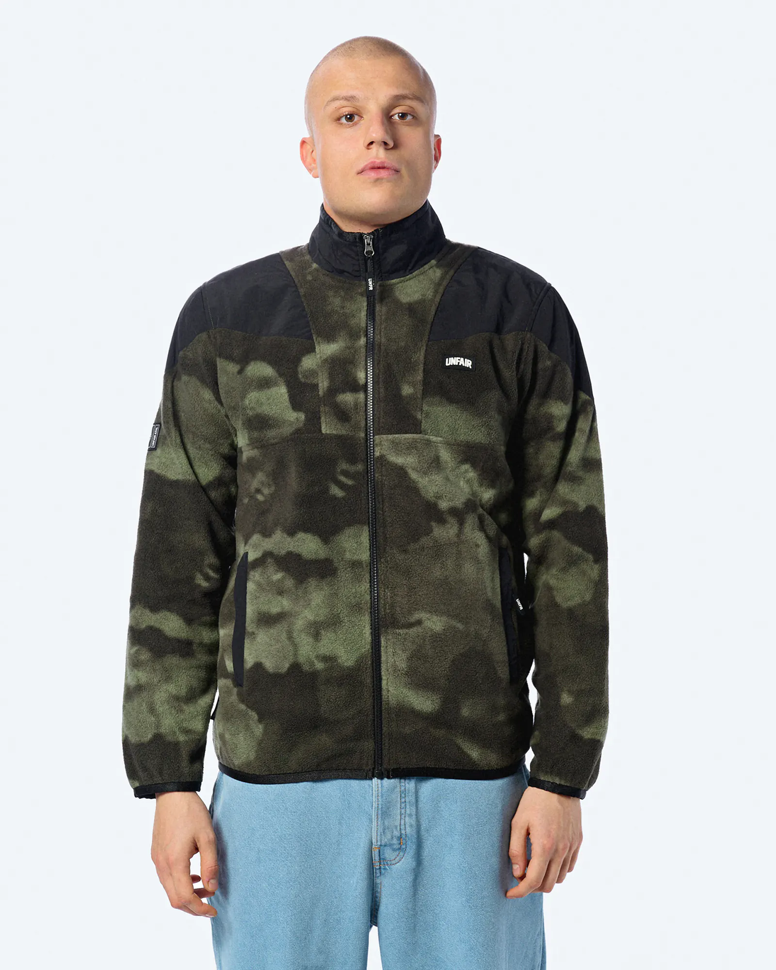 Unfair Athletics Fabric Mix Fleece Jacket Camo