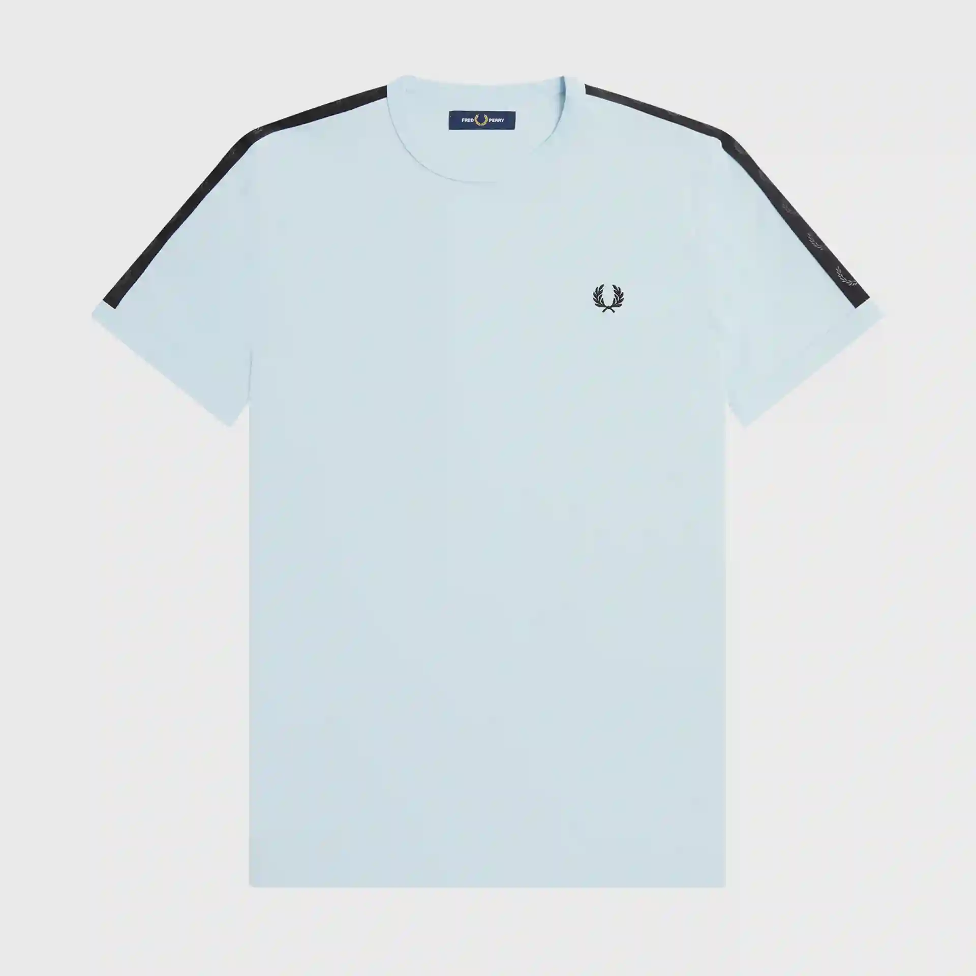 Fred Perry Tonal Tape Ringer T-Shirt Light Ice/Black