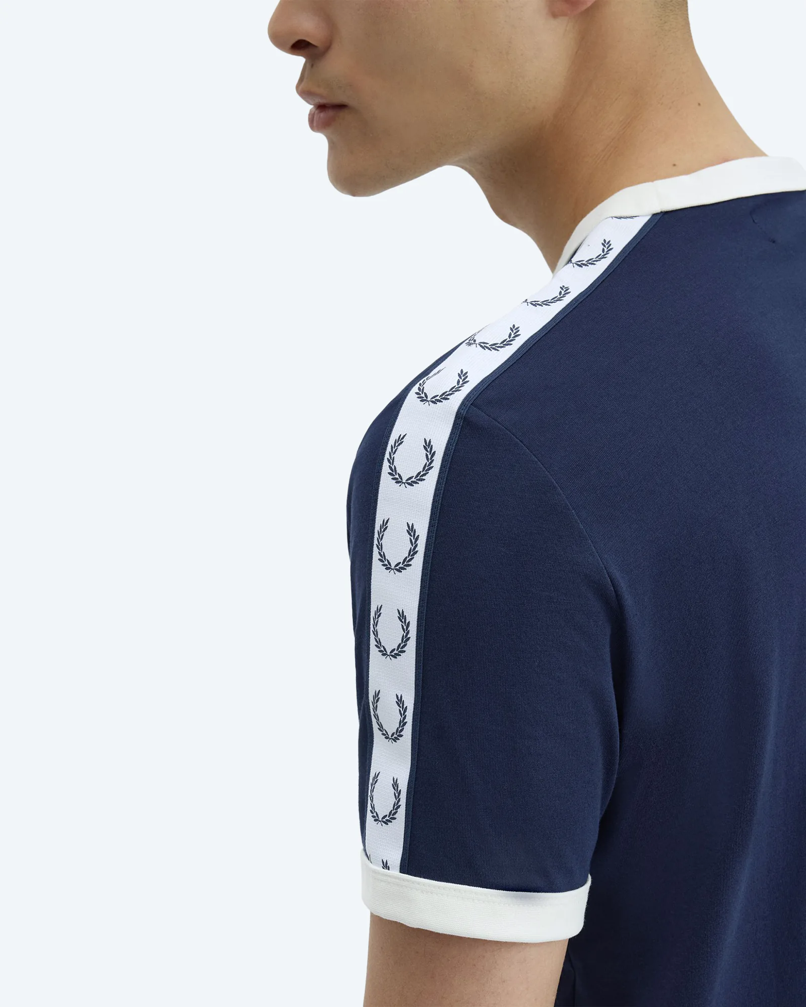 Fred Perry Taped Ringer T-Shirt Carbon Blue