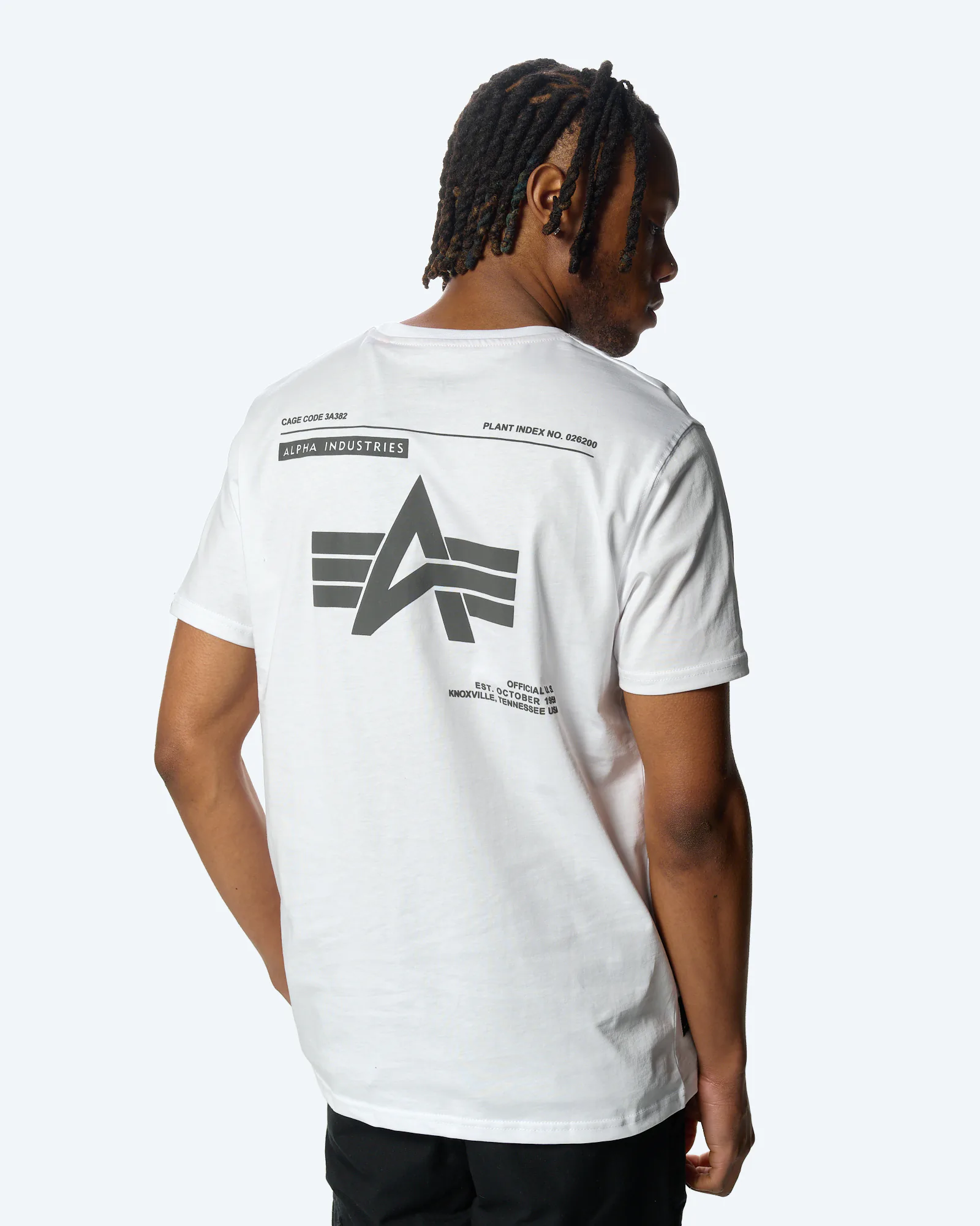 Alpha Industries Basic Label Backprint T-Shirt White