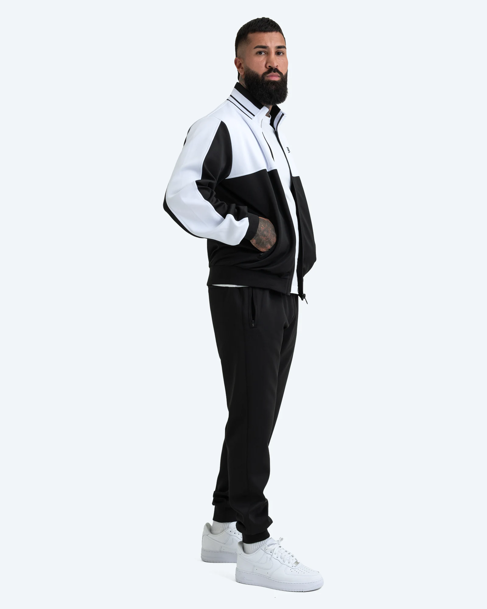 Upney Tracksuit Black/White
