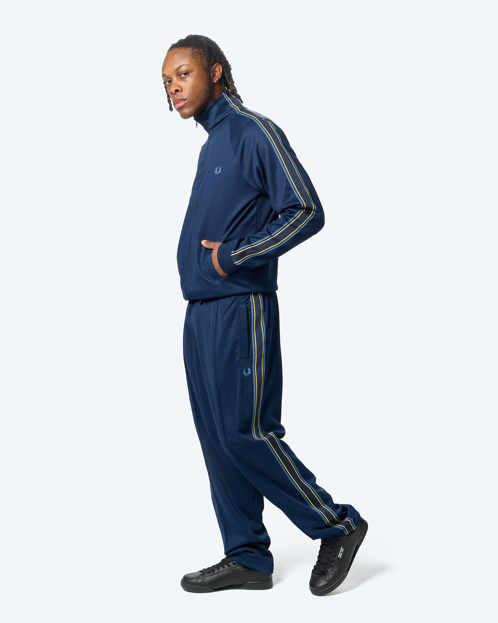 Fred Perry Tramline Tape Track Pant Tennis Blue