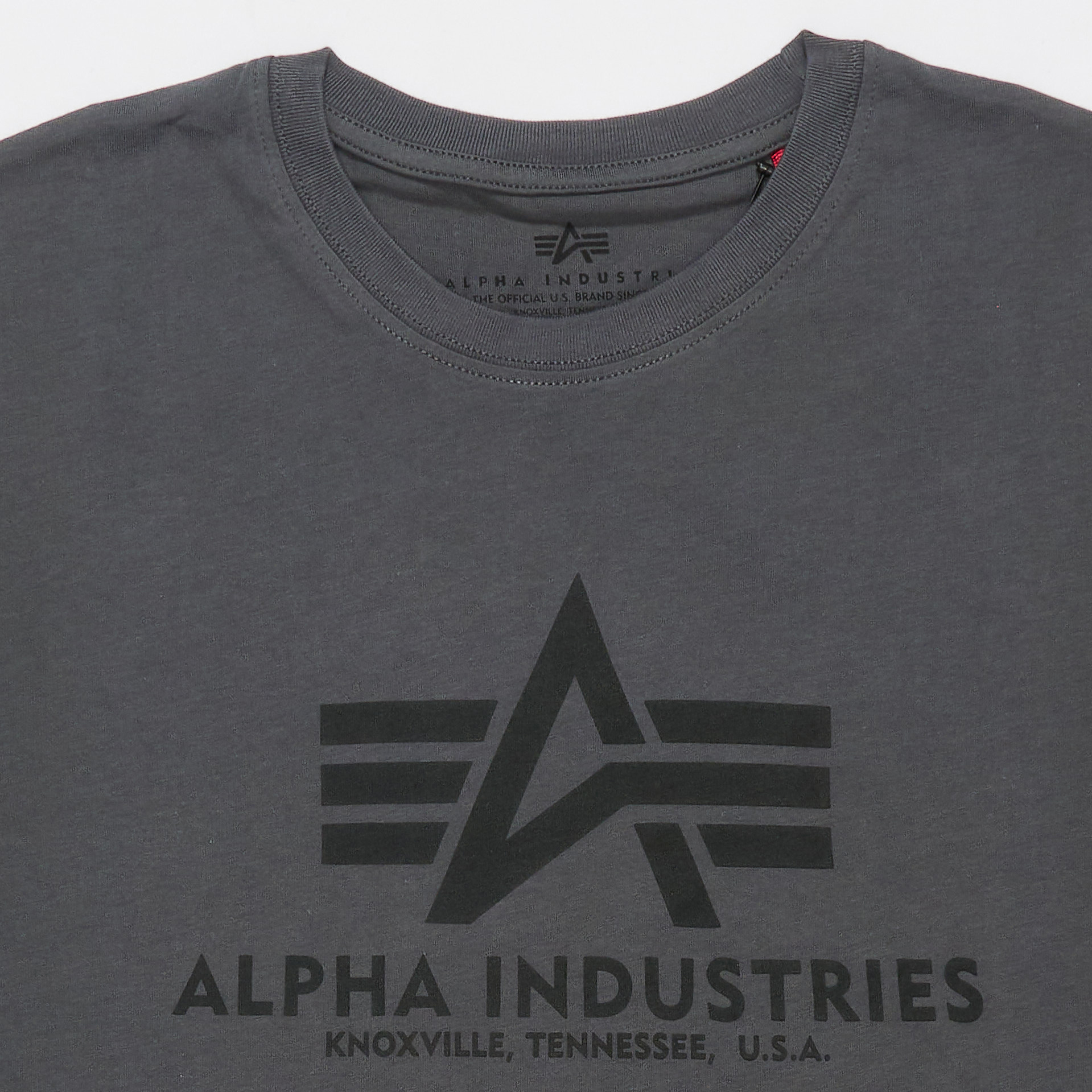 Alpha Industries Basic T-Shirt Grey Black/Black Alpha Industries Basic T-Shirt Grey Black/Black